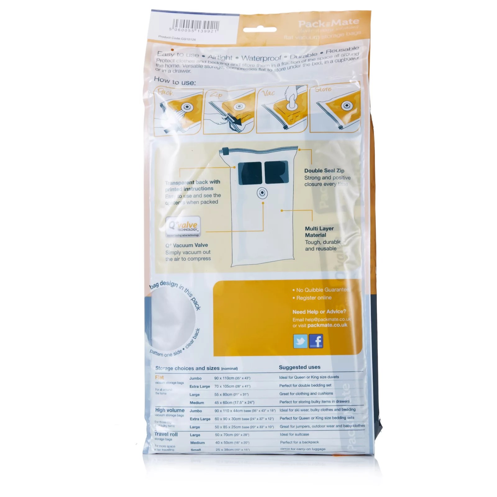 Pack Mate 8 Piece Vacuum Bag Set QVC UK