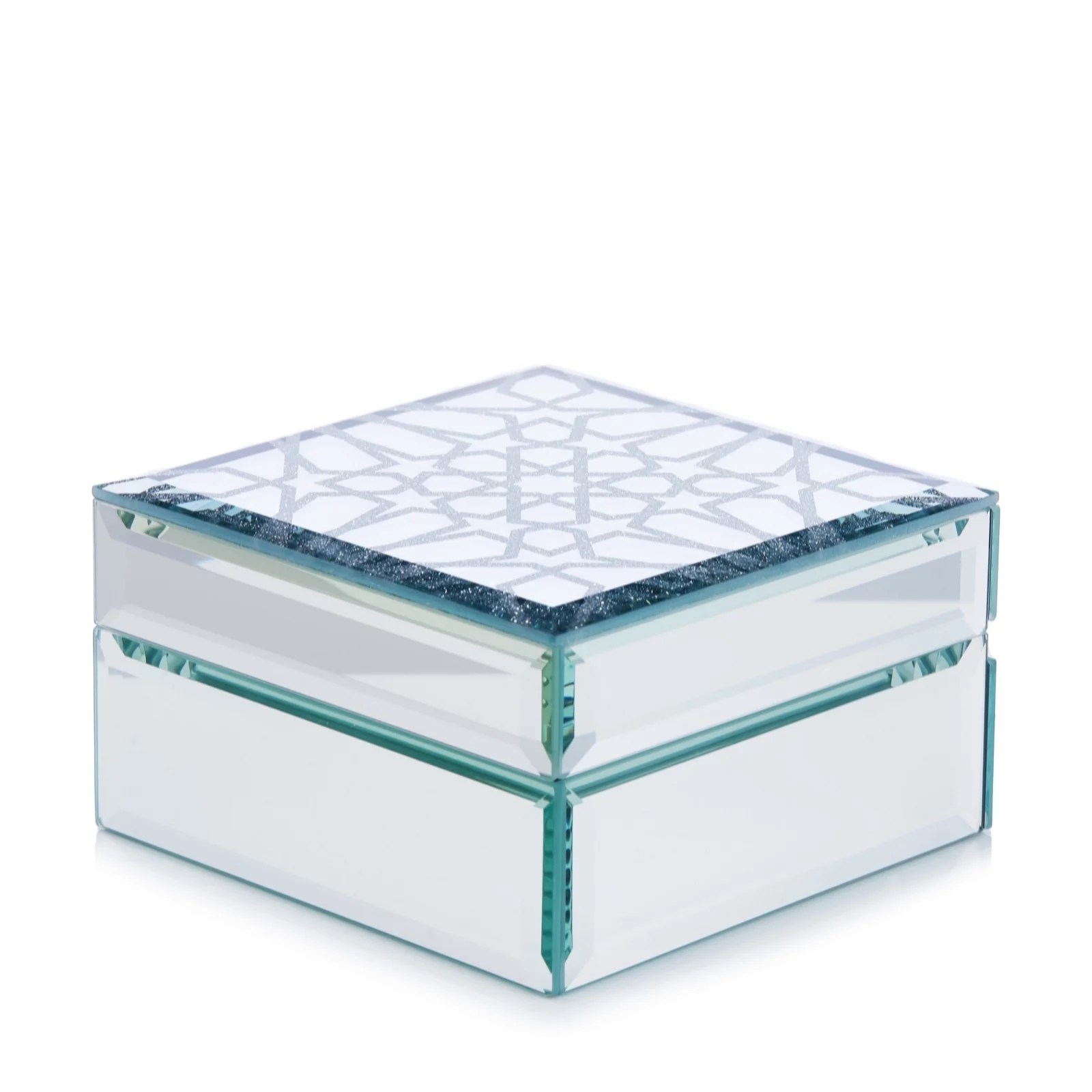 Outlet JM by Julien Macdonald Etched Mirrored Trinket Box QVC UK
