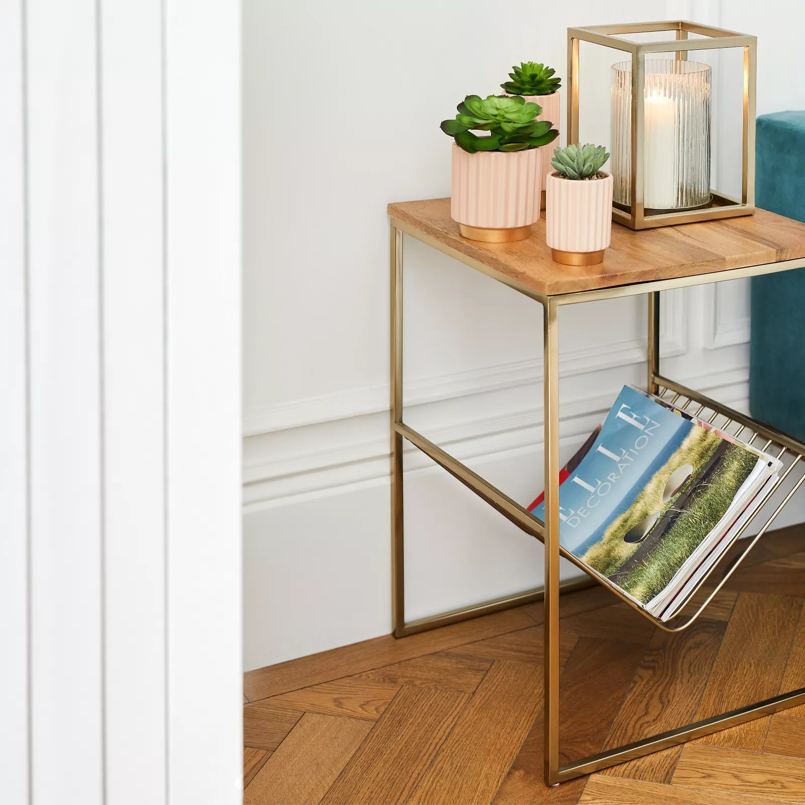 Outlet My Home Stories Side Table with Magazine Rack QVC UK