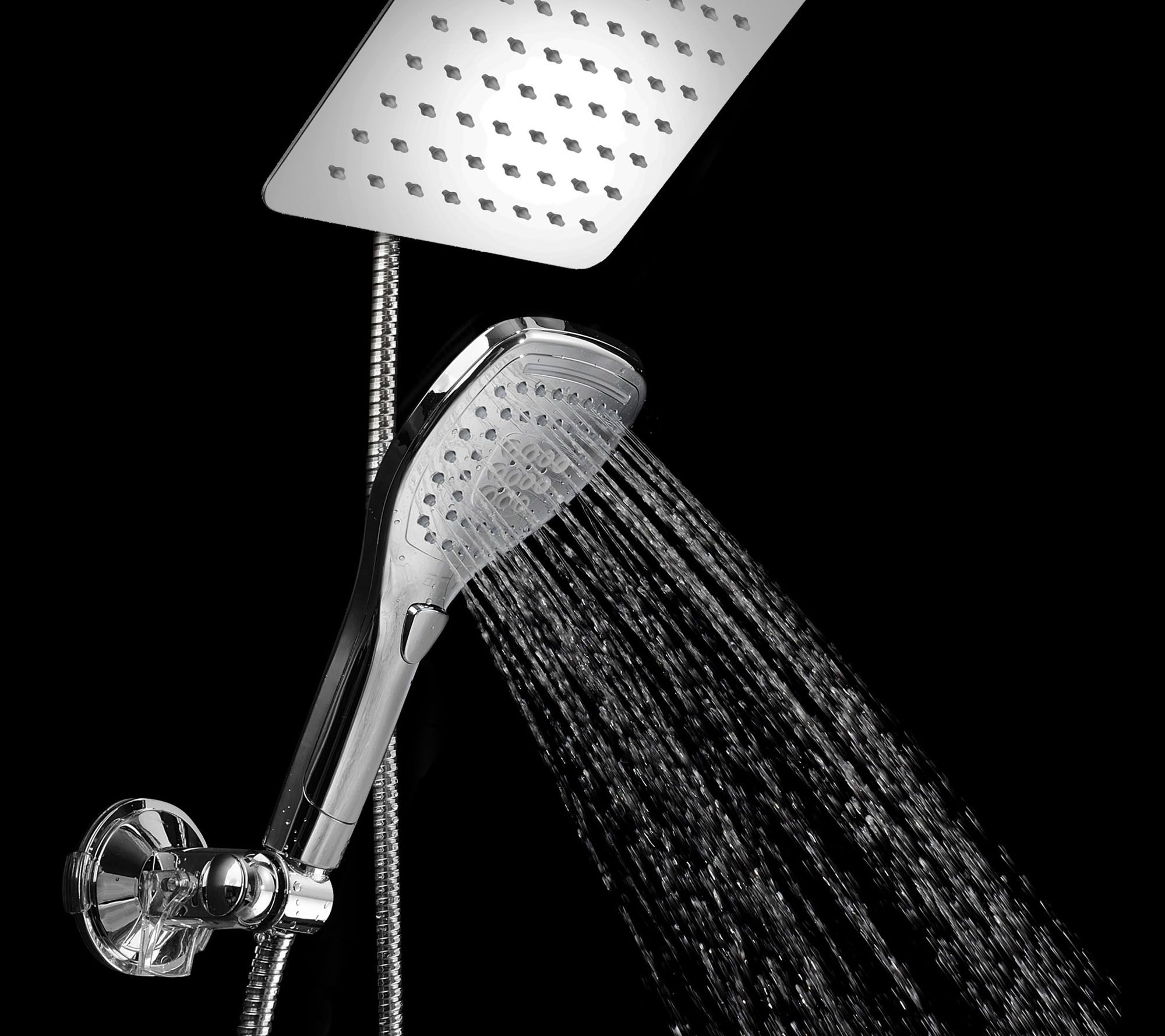 HotelSpa Square or Round Luxury Rainfall Combo Showerhead
