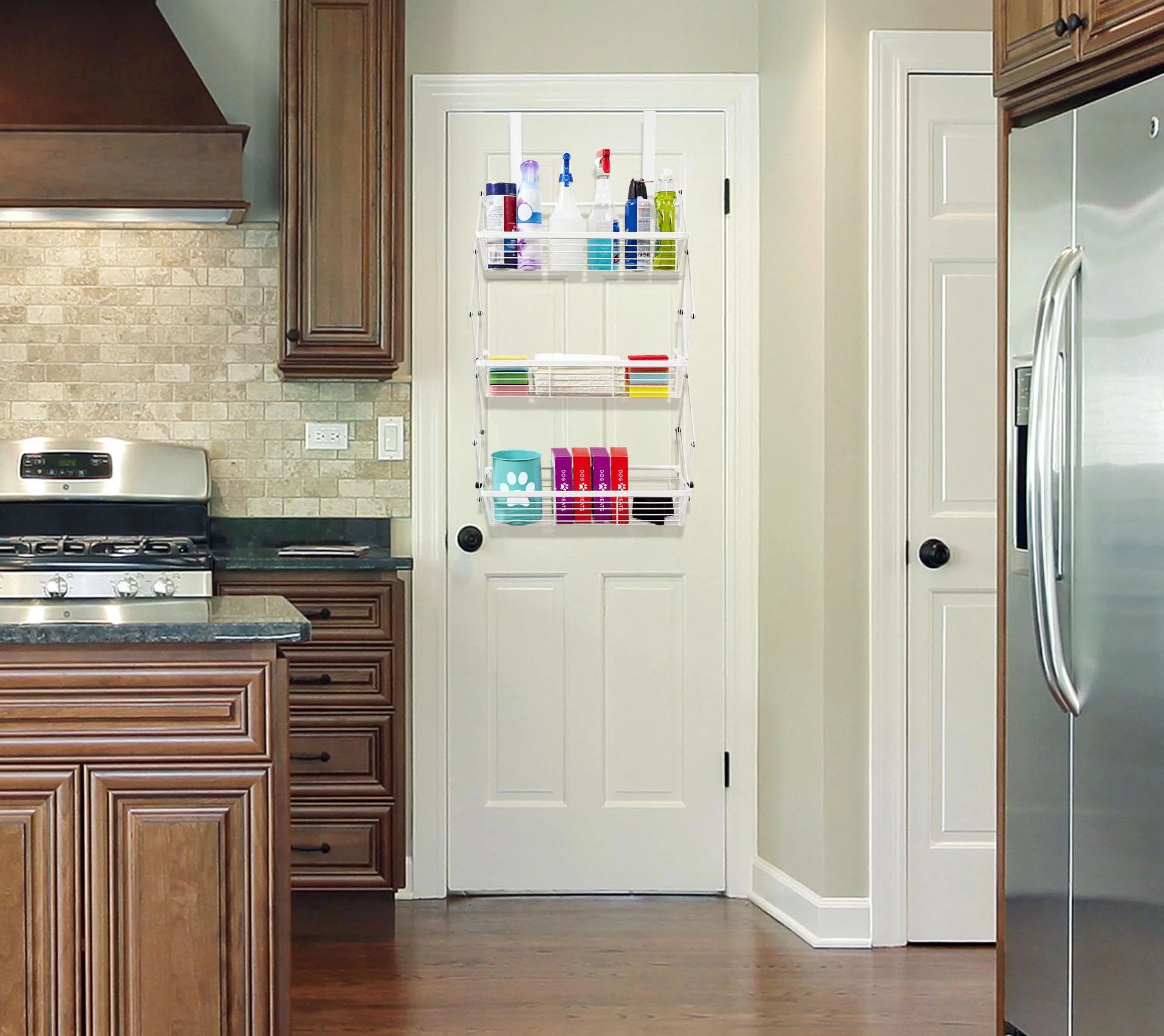 (QVC) Q2 Set of 2 Collapsible OverTheDoor Organizers with 3 Baskets