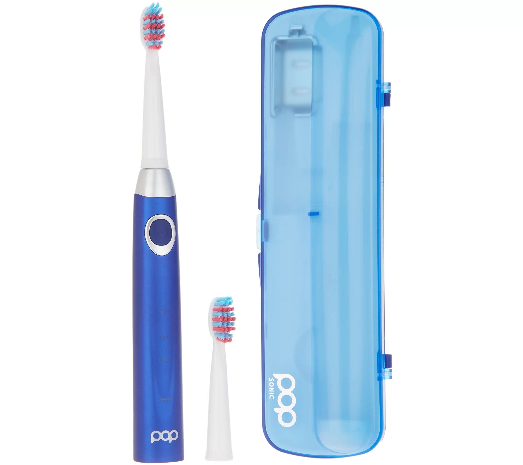 (QVC) QVC2 Pop Sonic Rechargeable UV Sanitizing Toothbrush with Case