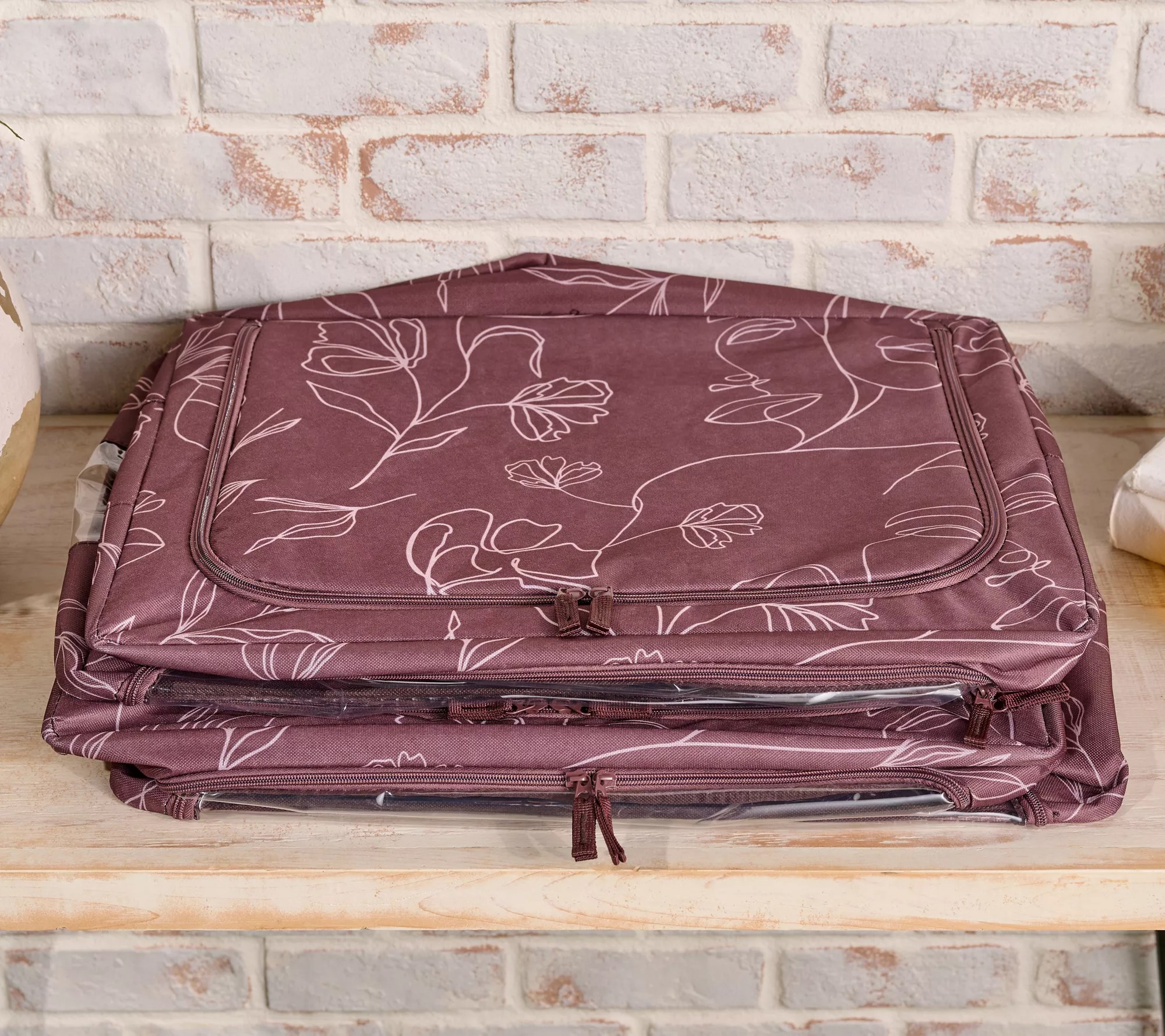 Periea Set of 2 Large Collapsible Storage Boxes with Divider