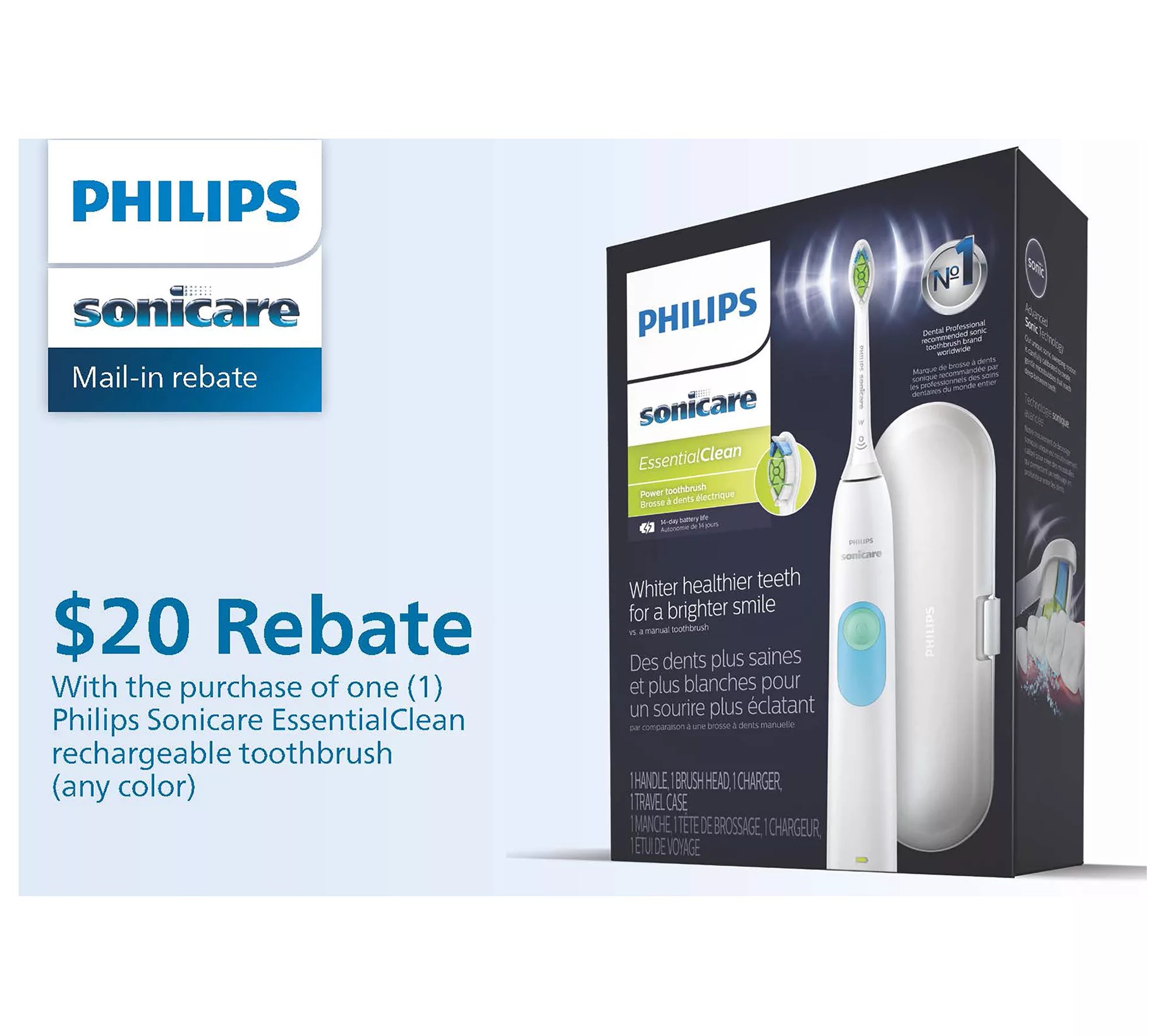 Philips Sonicare EssentialClean Toothbrush with 20 Rebate