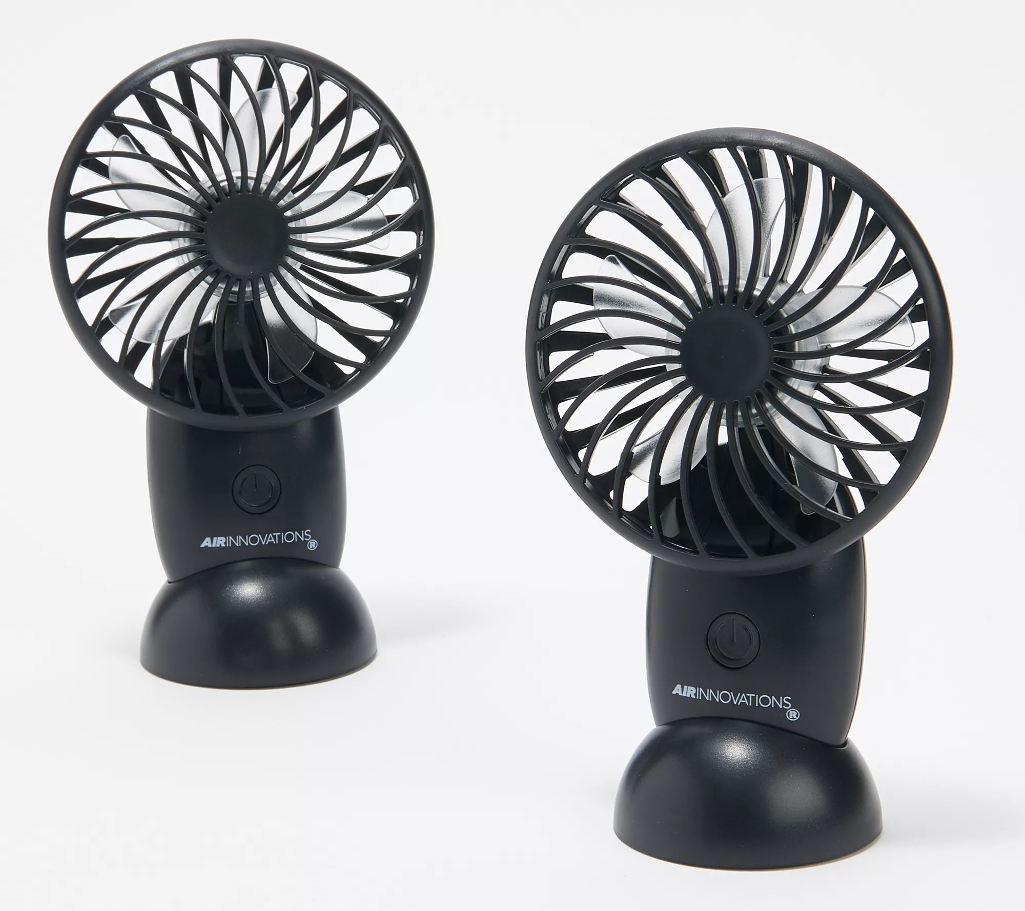 Air Innovations Set of 2 Rechargeable Mini Travel Fans