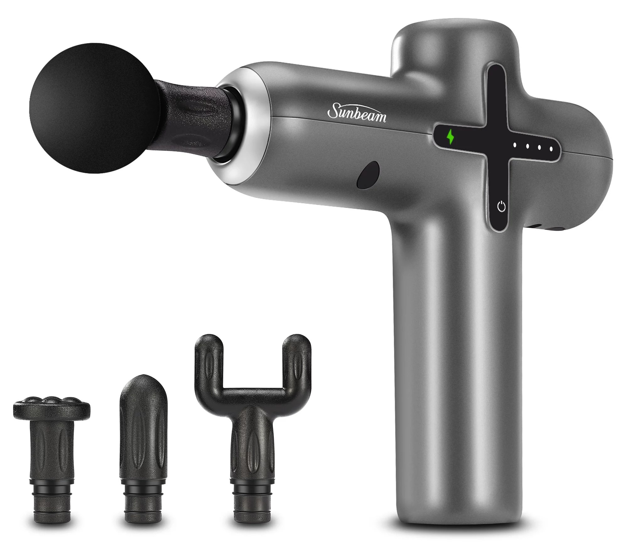 Sunbeam 16976 Compact Percussive Massage Gun with 4 Attachment