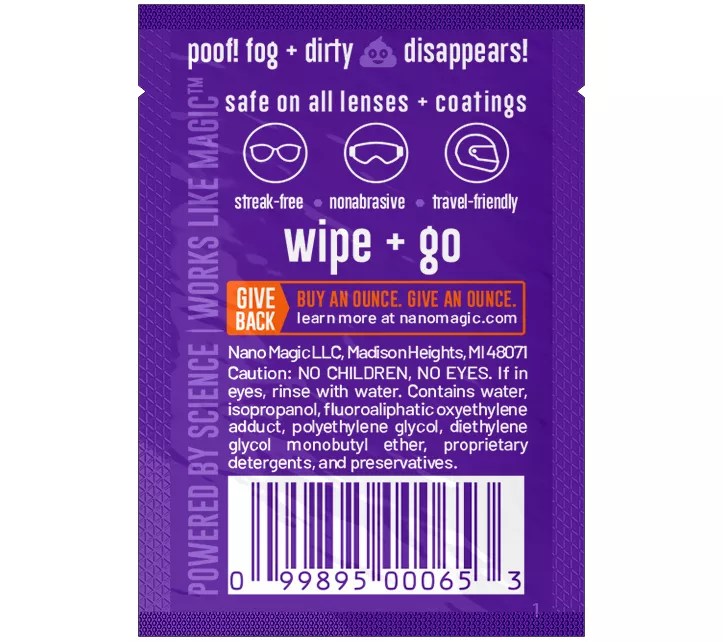 Nano Magic 125 Piece AntiFog & Lens Cleaner Magic Wipes