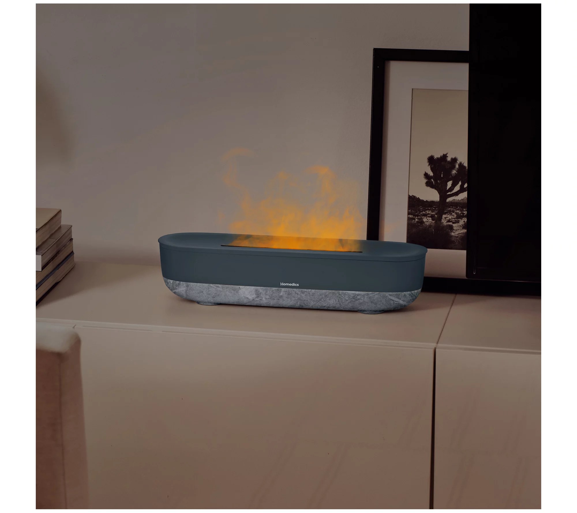 HoMedics Fireside 0.26 Gal Top Fill Ultrasonic Humidifier - QVC.com