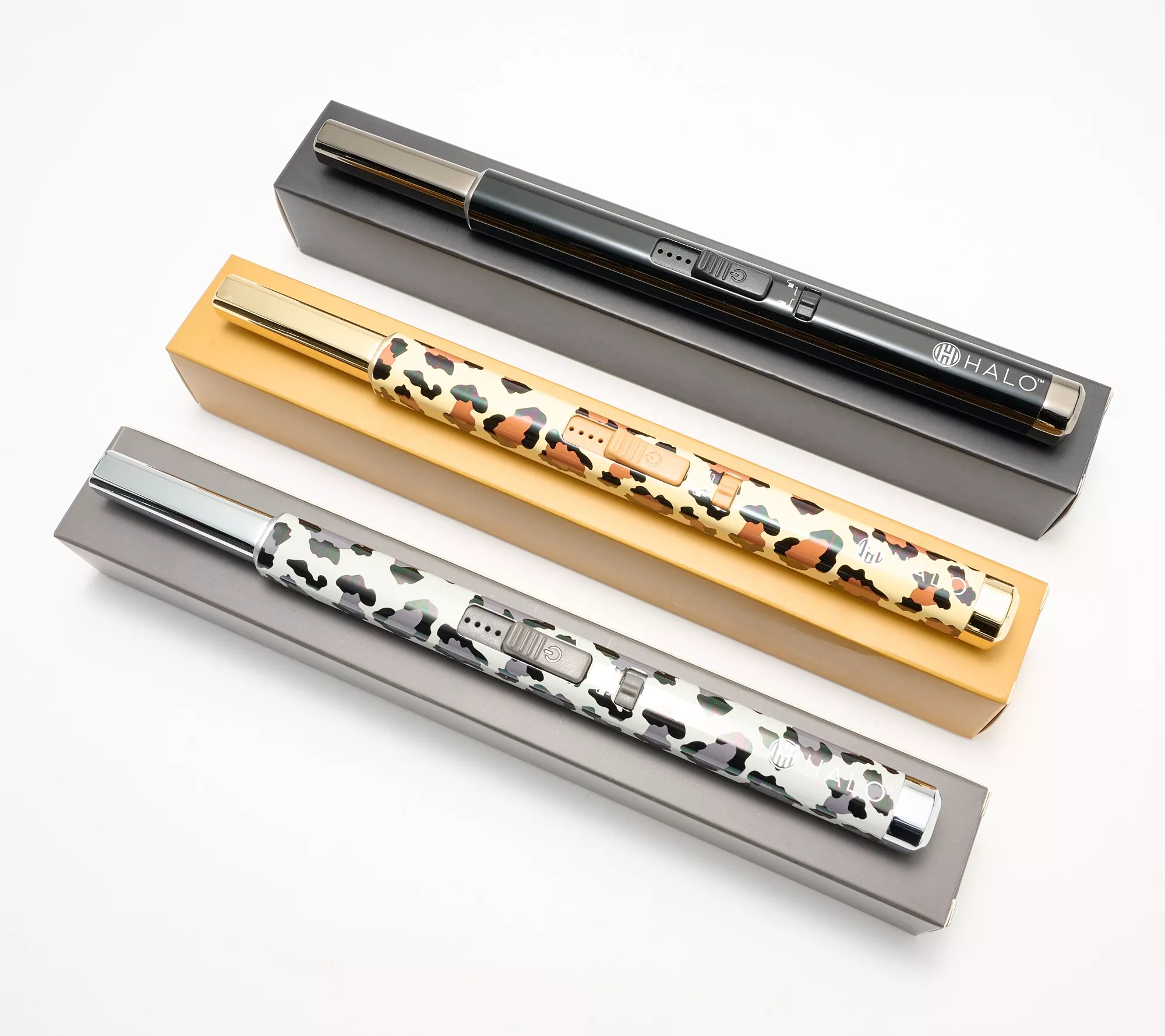 HALO Set of 3 Rechargeable Lighter Wands with Gift Boxes