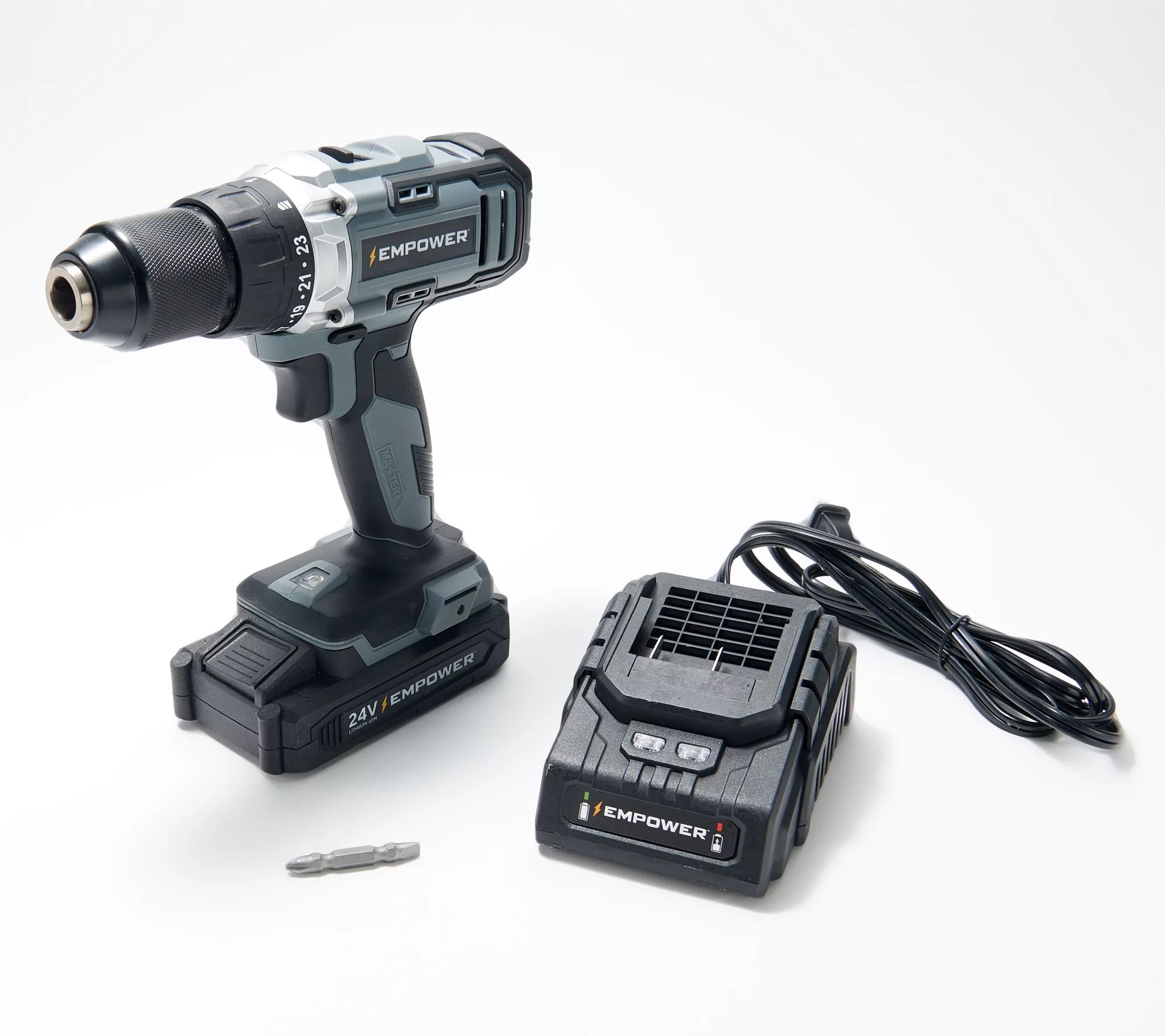 "As Is" EMPOWER 24V Cordless Drill with Battery and Charger