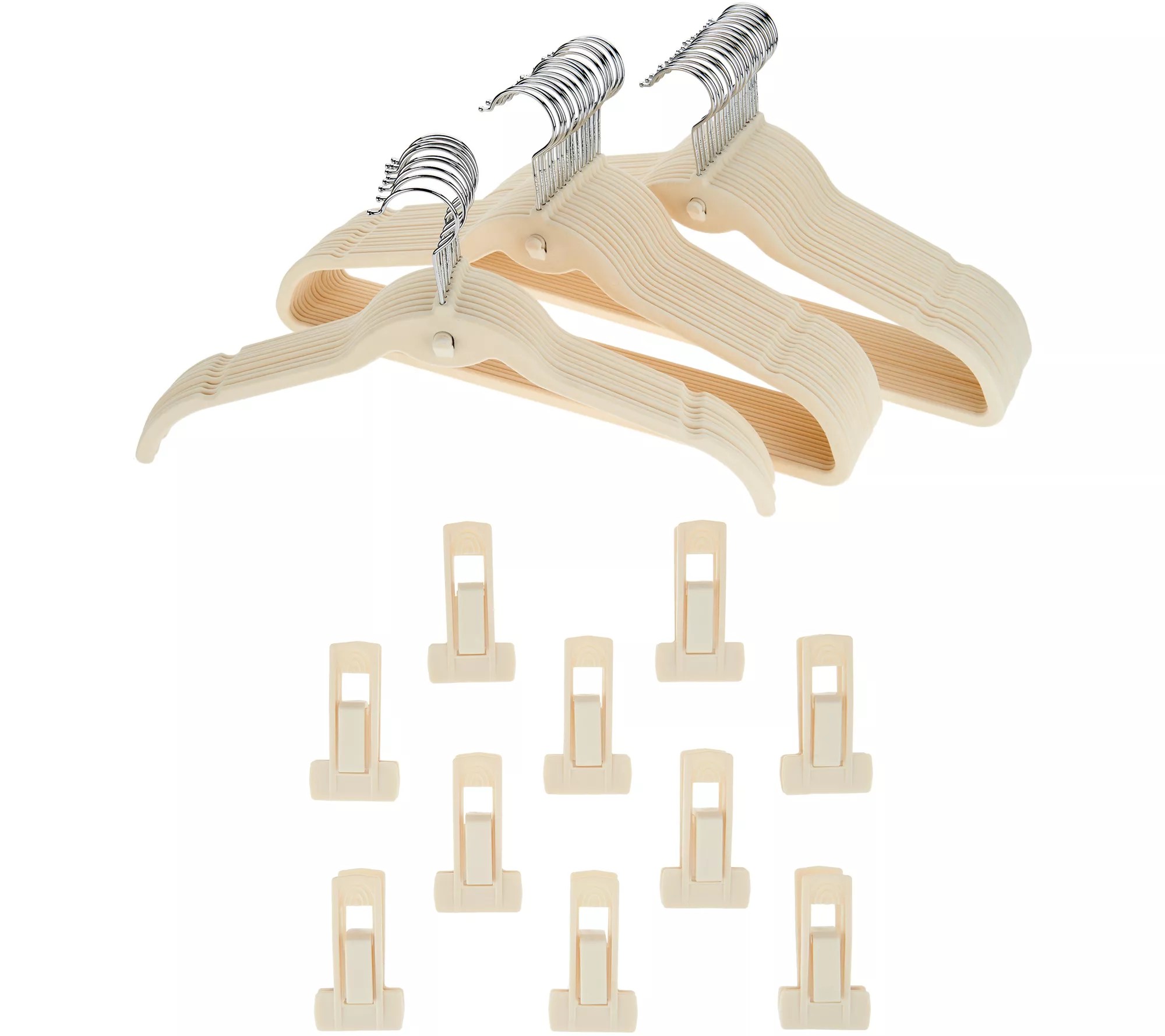 (QVC) Q2 Clutterfree 100 Piece Universal & Shirt Hanger Set with