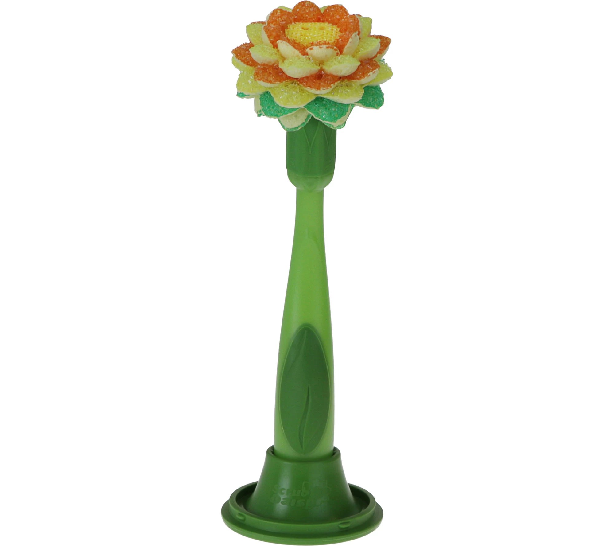 Scrub Daisy Dish Cleaning Soap Wand with Vase & Variety Scrubber Heads