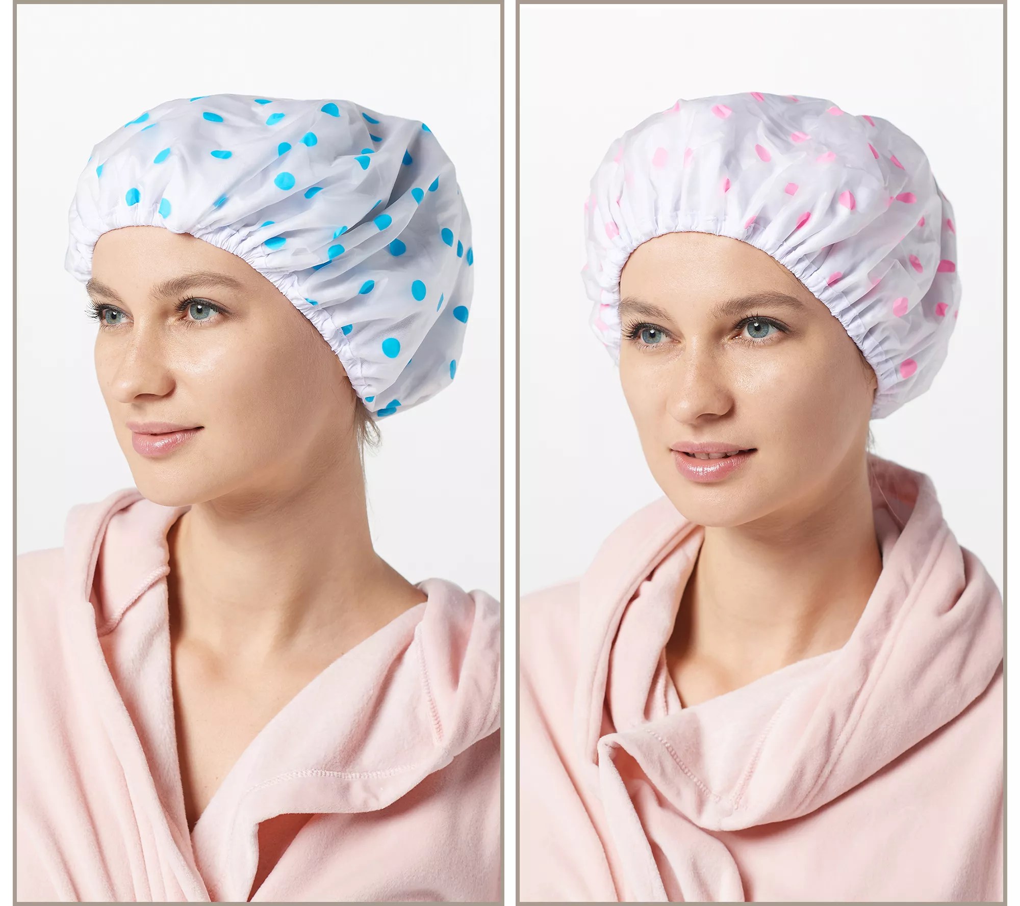 Turbie Twist Set of 2 Reversible Cotton Terry Shower Caps
