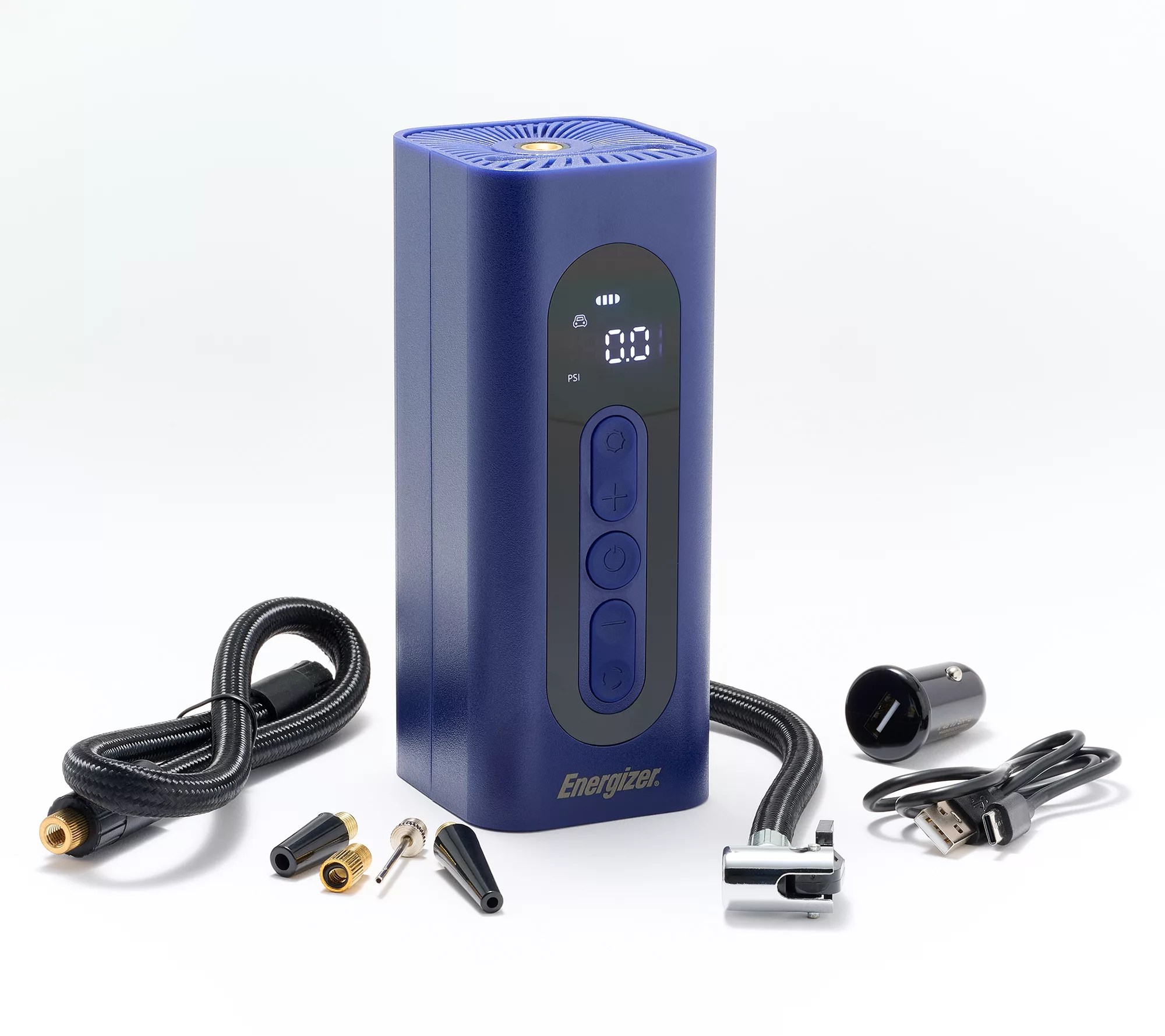 Energizer 150PSI 6000mAh Portable Air Compressor with Emergency LED