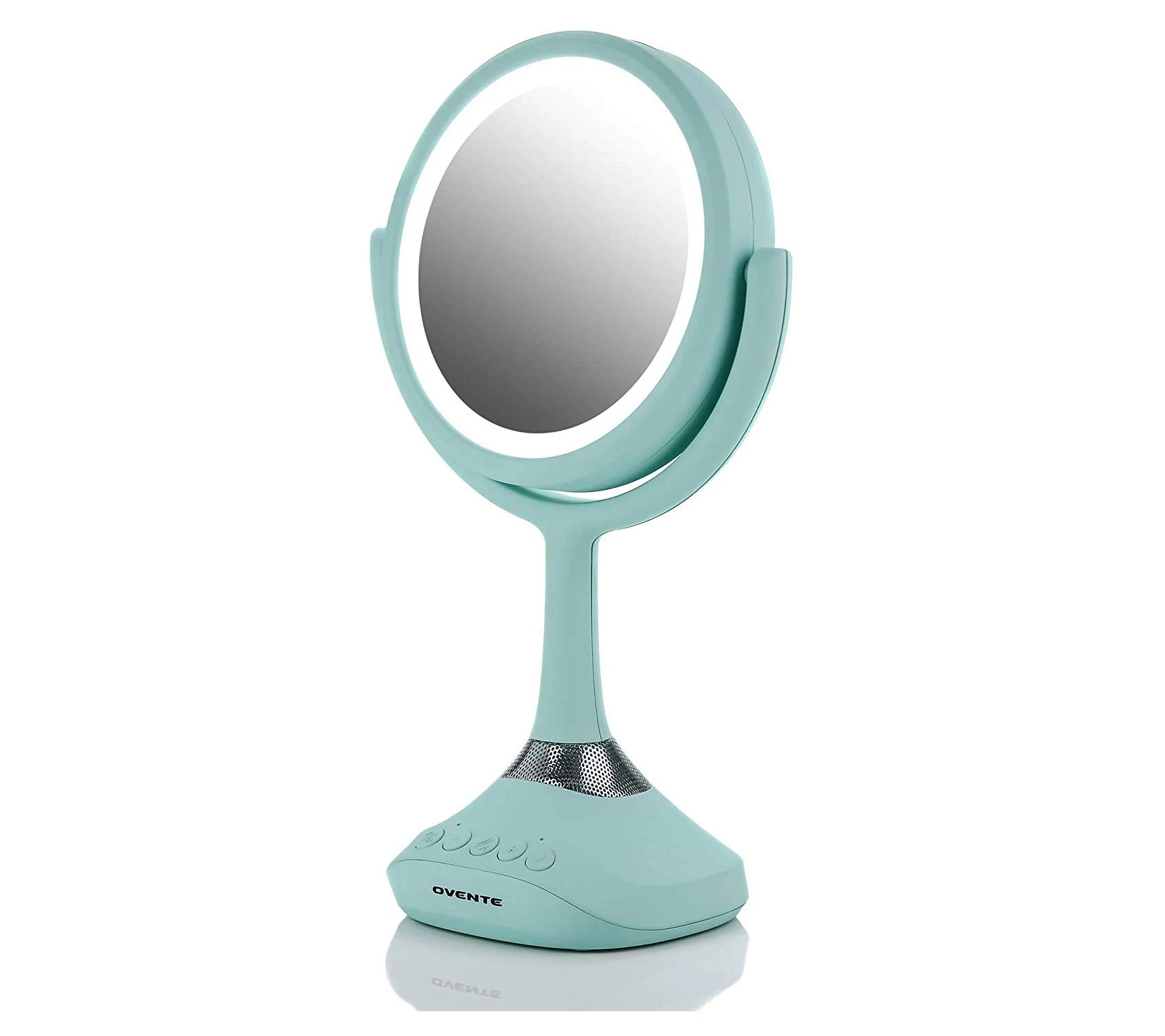 Ovente 6Inch Portable Standing Makeup Mirror 5 x Magnificatio
