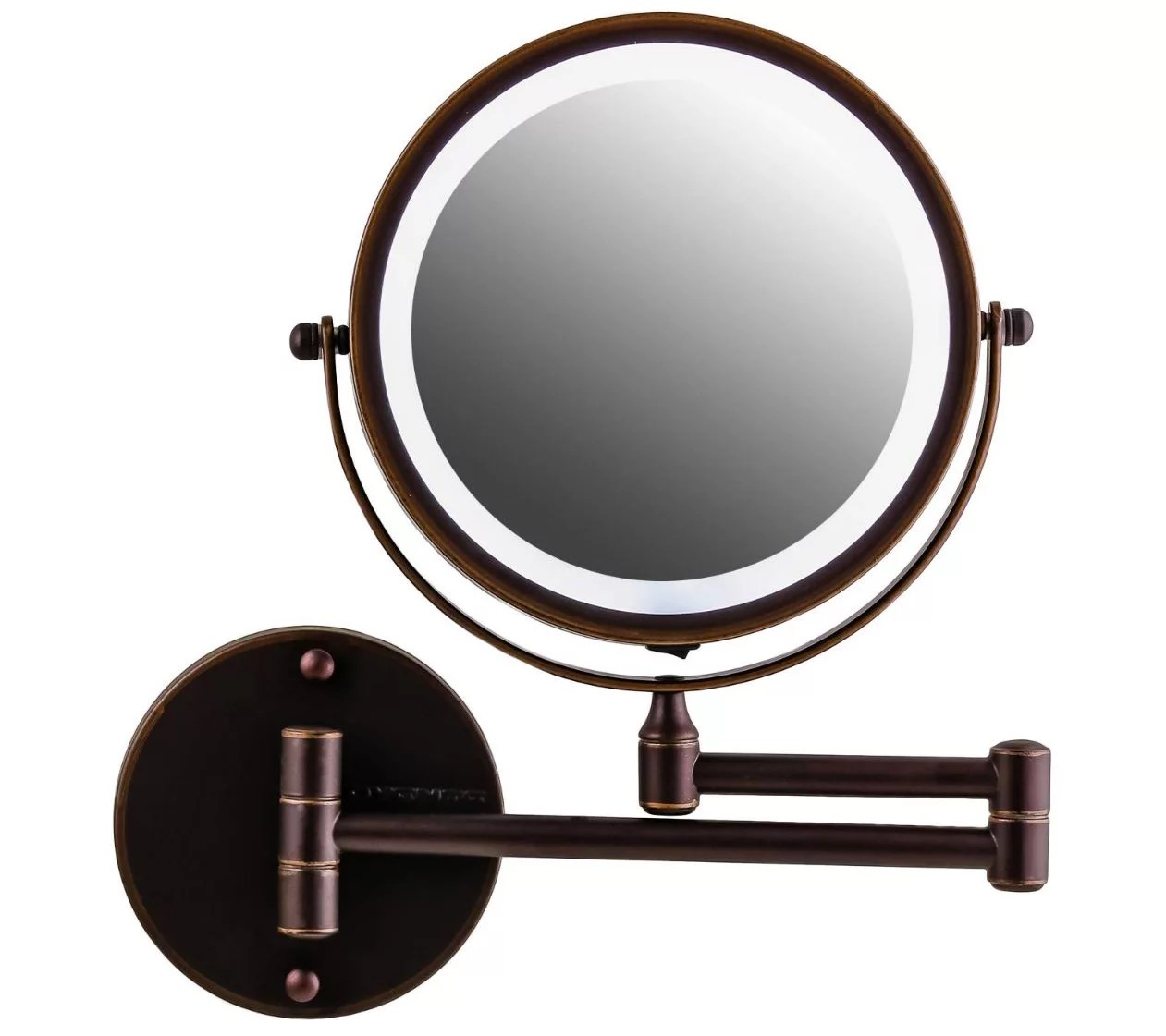 Ovente MFW70 7 In. Circle WallMounted Vanity Makeup Mirror