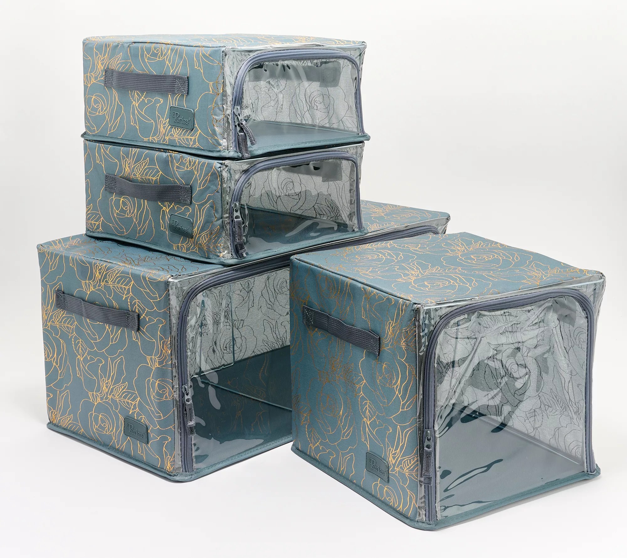 "As Is" Periea S/4 Assorted Modular Collapsible Storage Boxes