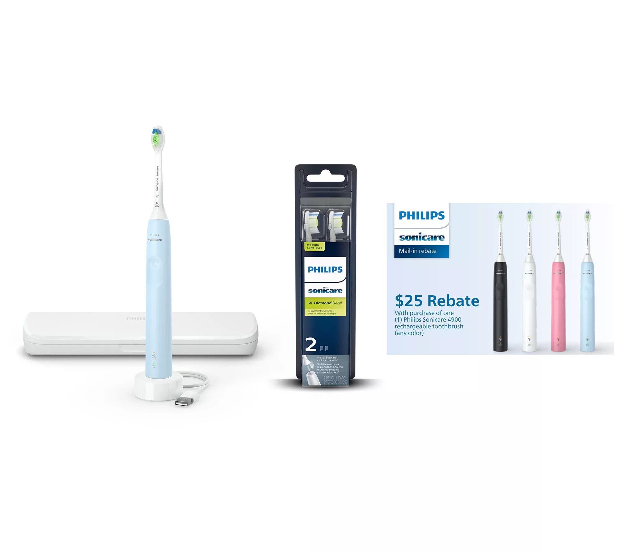 Philips Sonicare 4900 Toothbrush w/ 2 Brushheads & Rebate