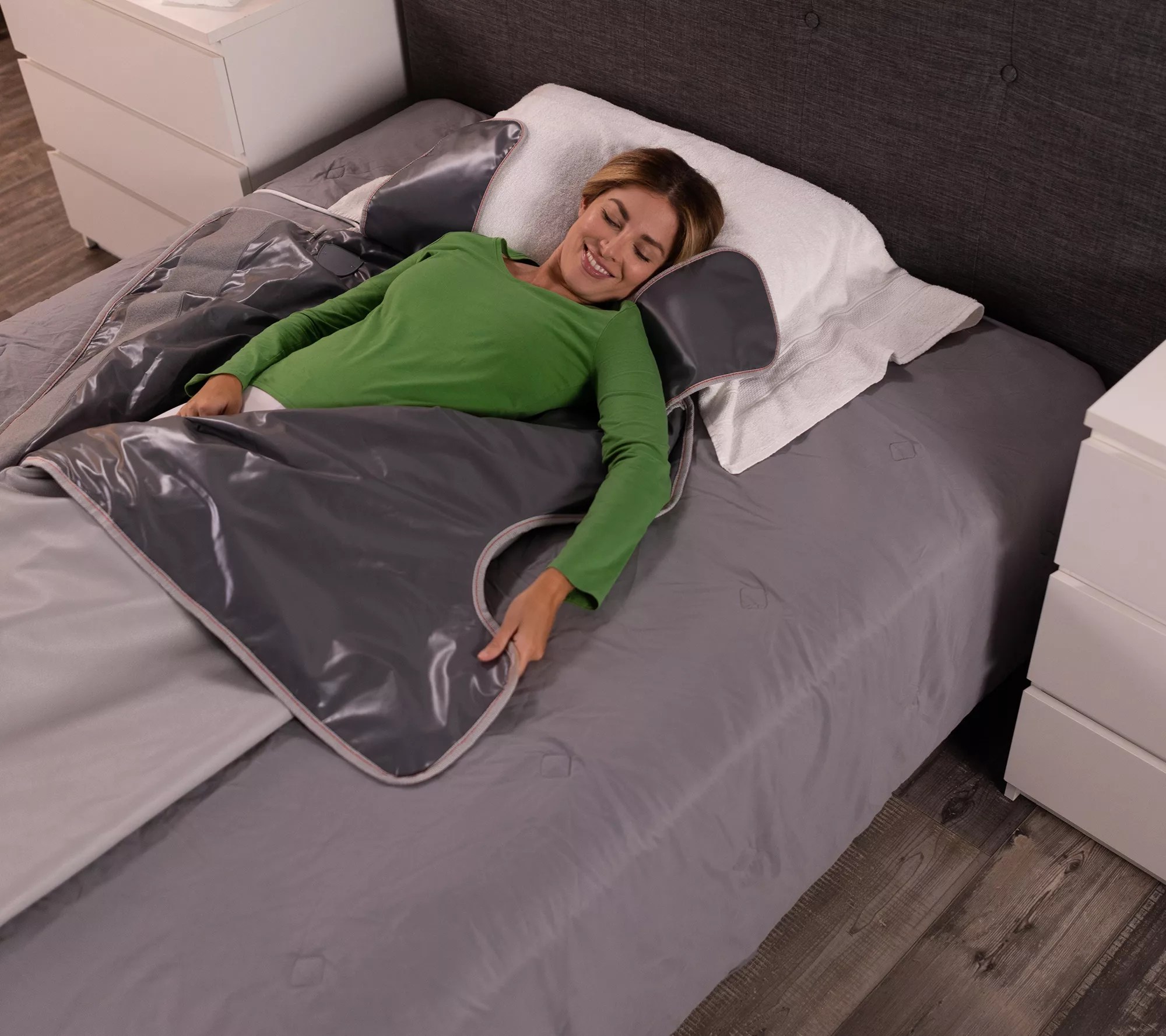 Sharper Image Calming Heat Sauna Wrap with Heat & Massage - QVC.com