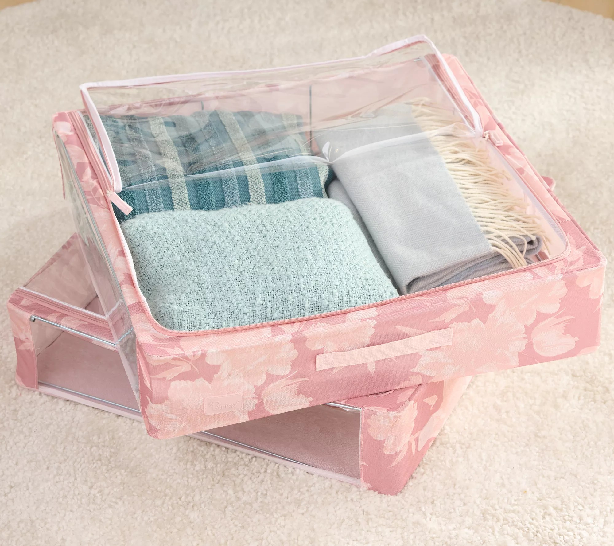 Periea Set of 2 Large Slim Storage Boxes