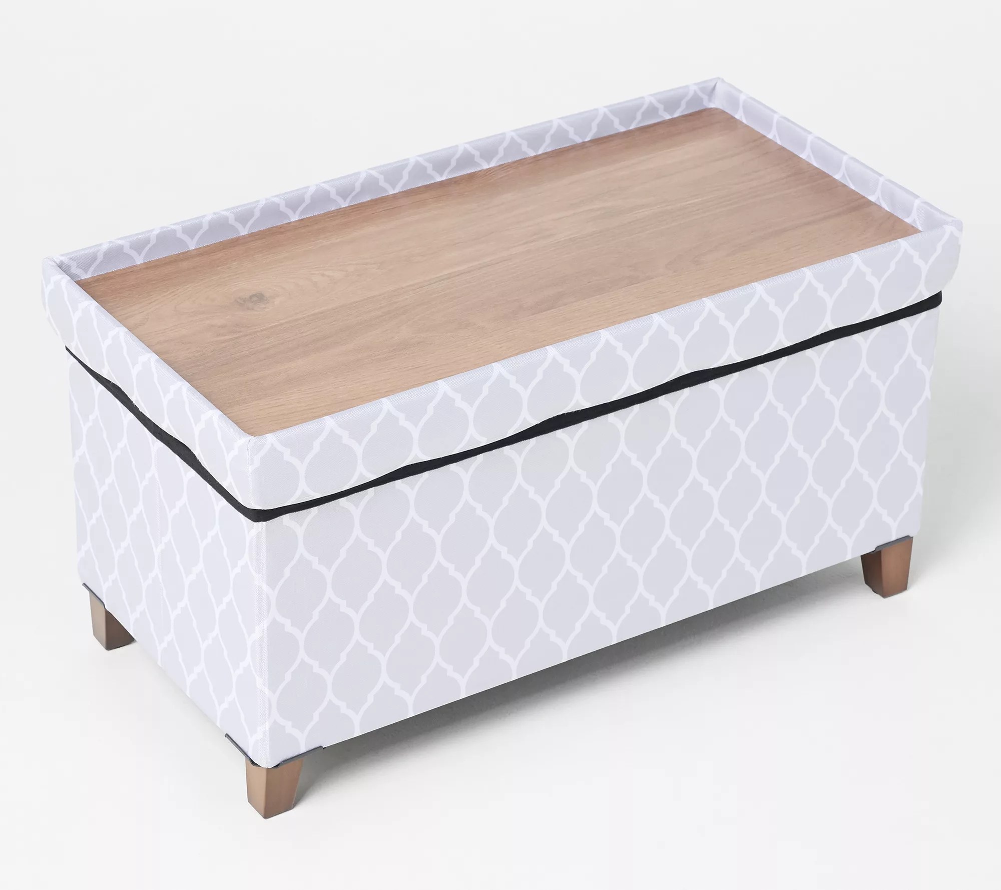 Fresh Home Elements 30" Folding Storage Bench With Tray