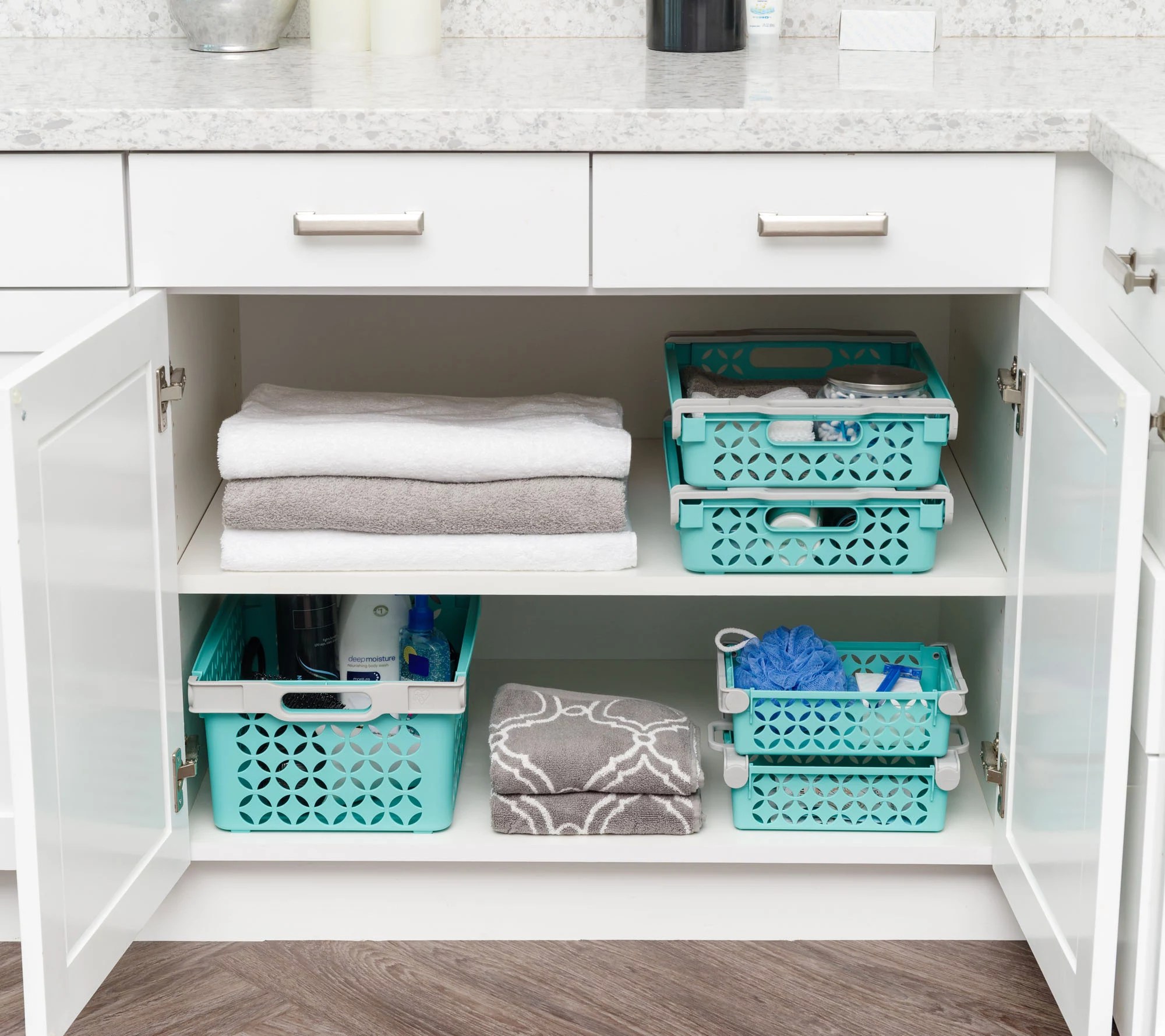 Set of 6 Stackable Decorative Baskets