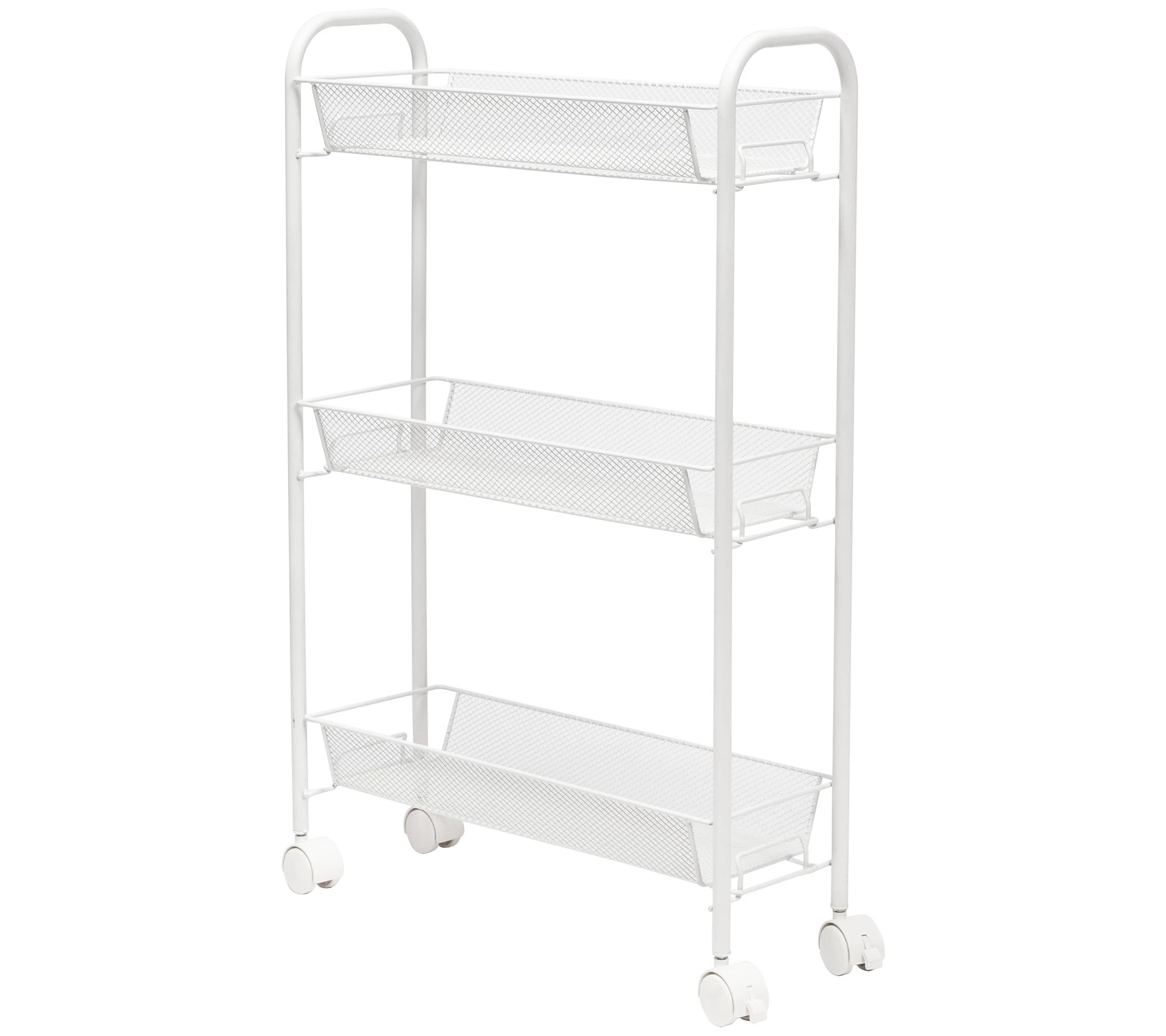 HoneyCanDo Slim Mesh 3Tier Wire Rolling Cart