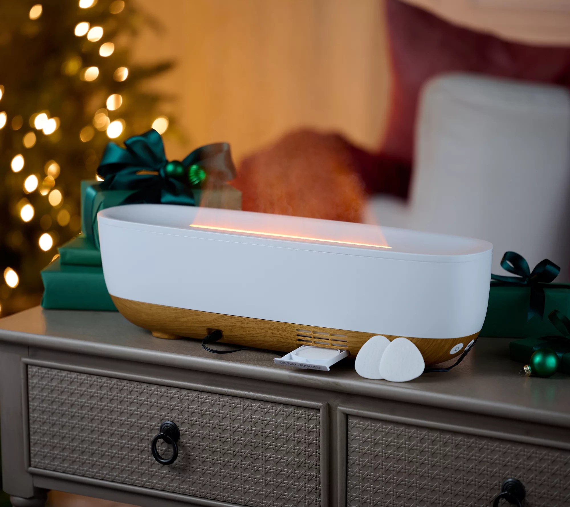 HoMedics Fireside Plus 0.47 Gal Top Fill Ultrasonic Humidifier - QVC.com