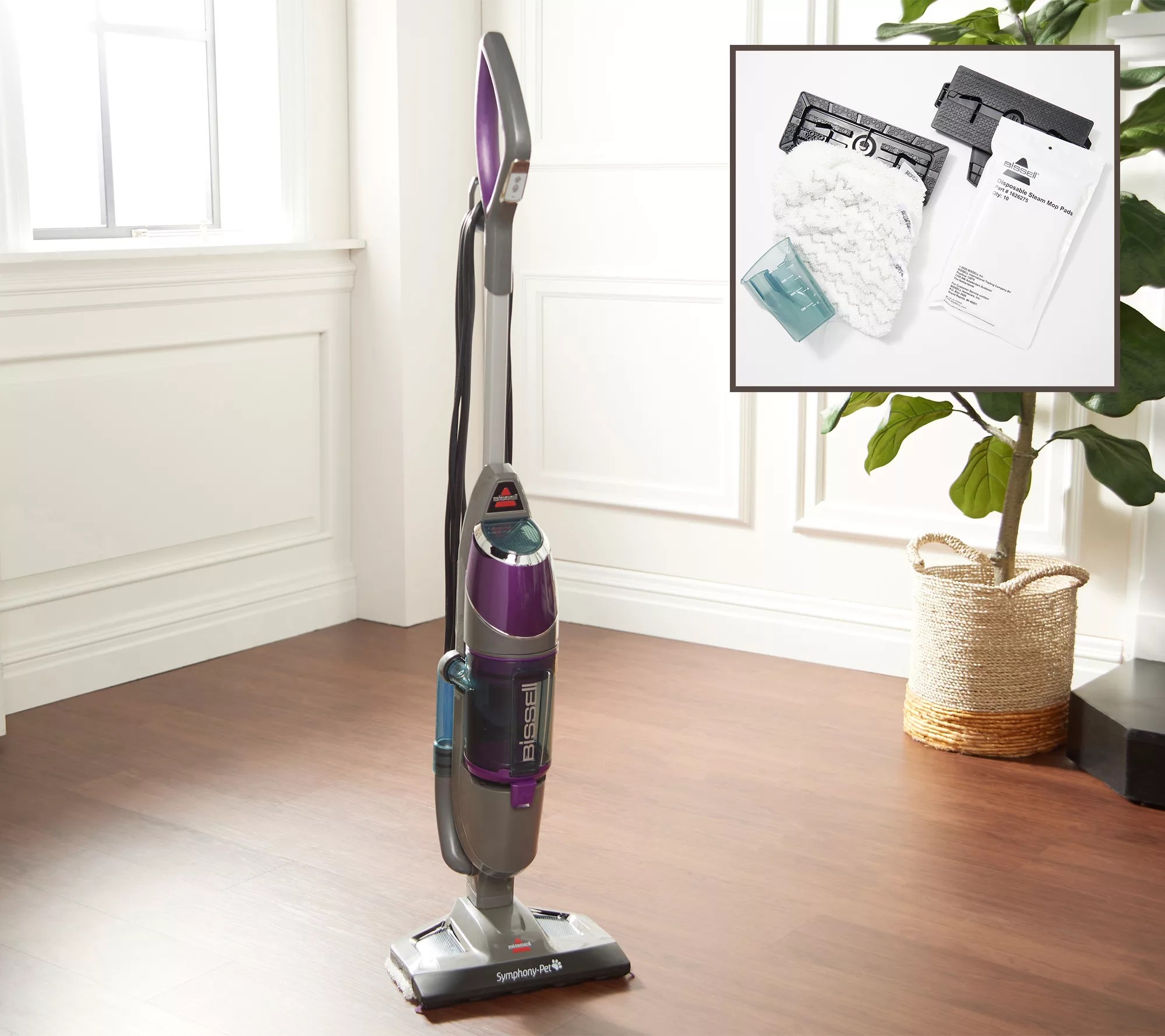 Bissell Symphony Pet 2-in-1 Vacuum & Steam Mop with Accessories - QVC.com