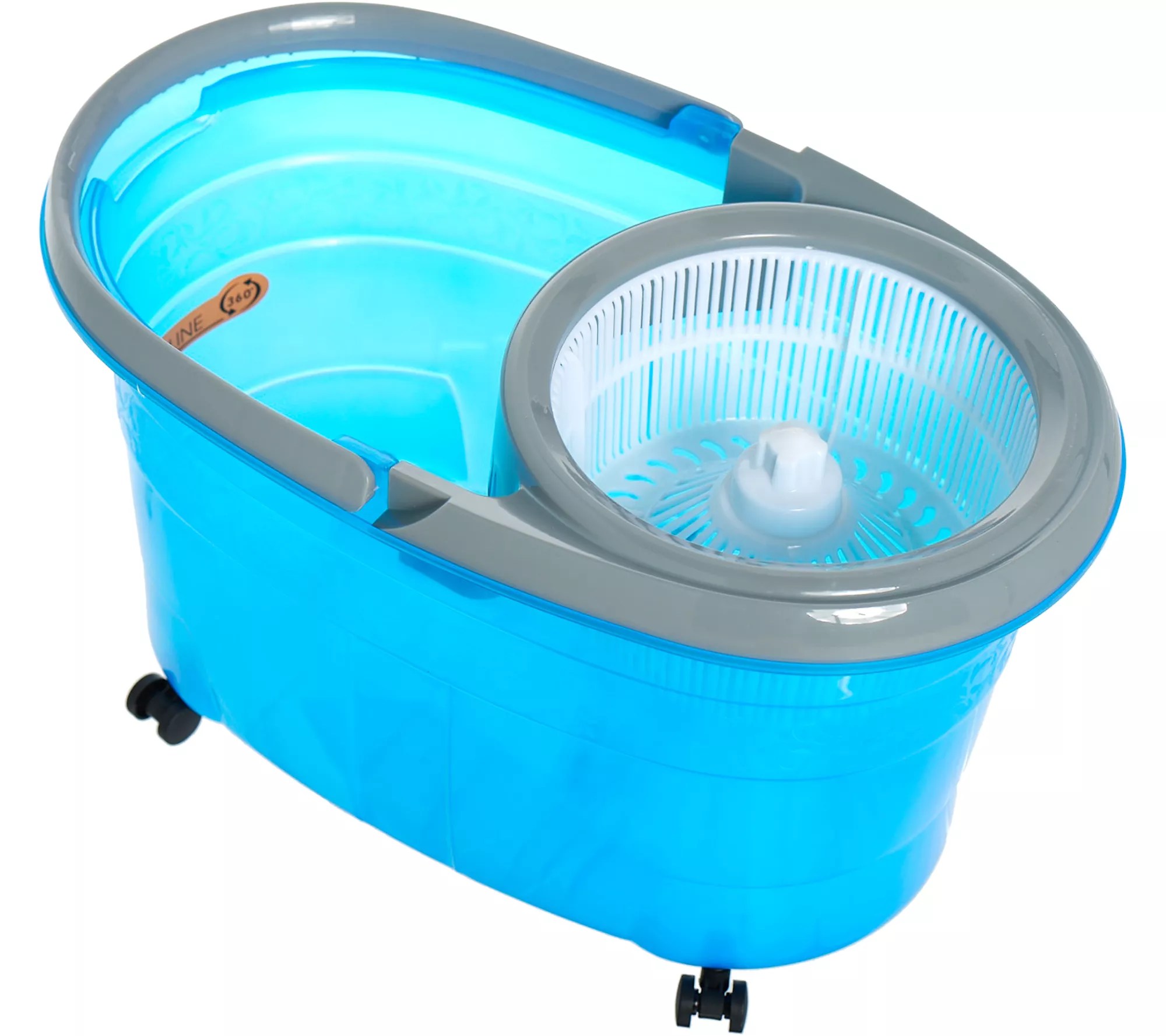 Clean Spin 360 Microfiber Spin Mop & Bucket System with Wheels