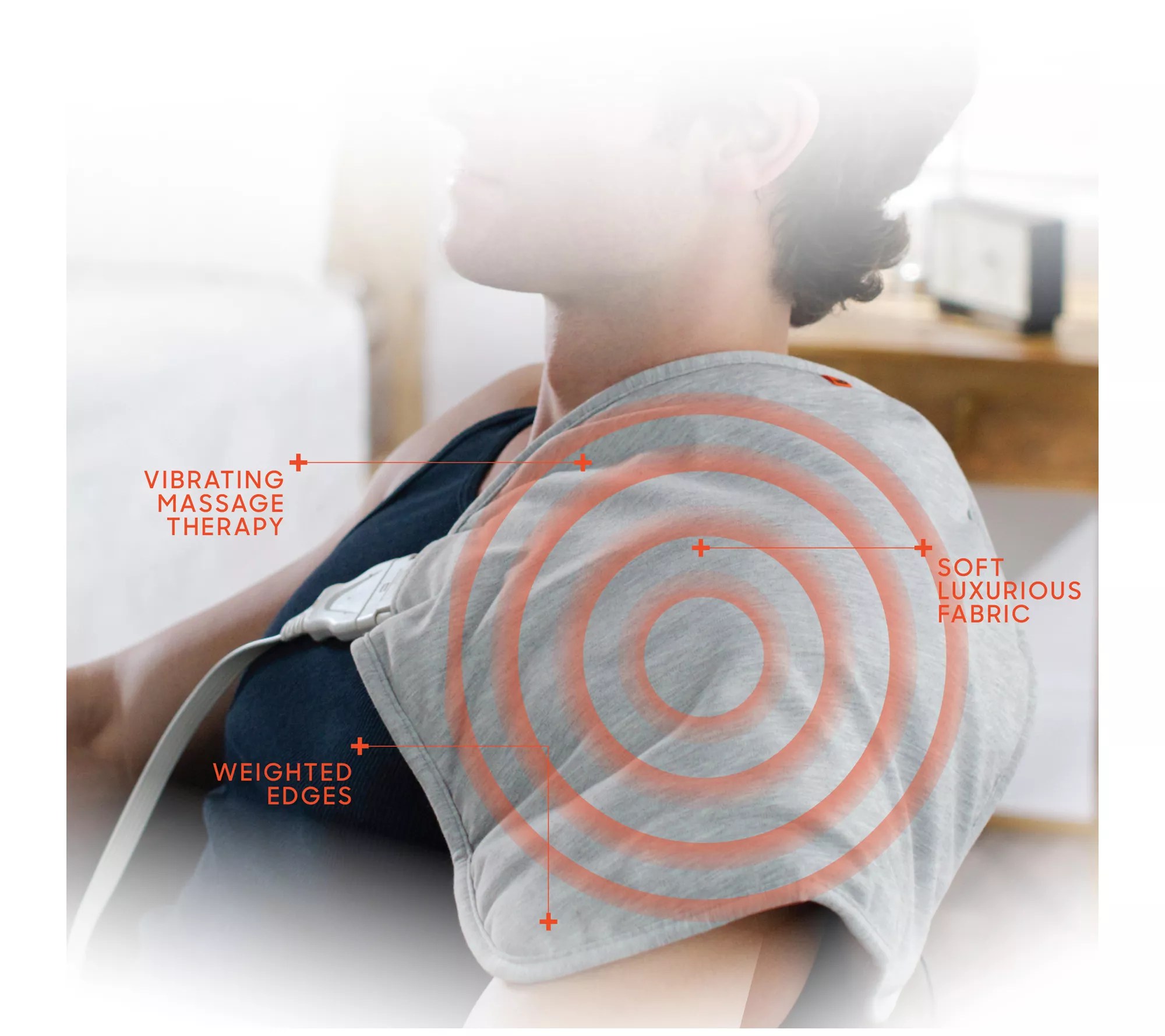 Sharper Image Calming Heat Massaging Heated Contour Pad - QVC.com