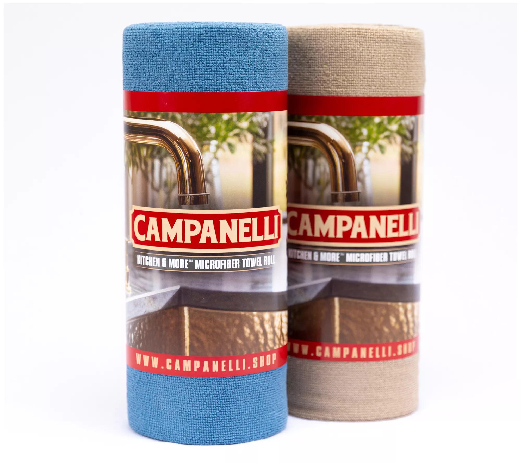 CAMPANELLI Set of 2 30pc Microfiber Towels on Towel Roll