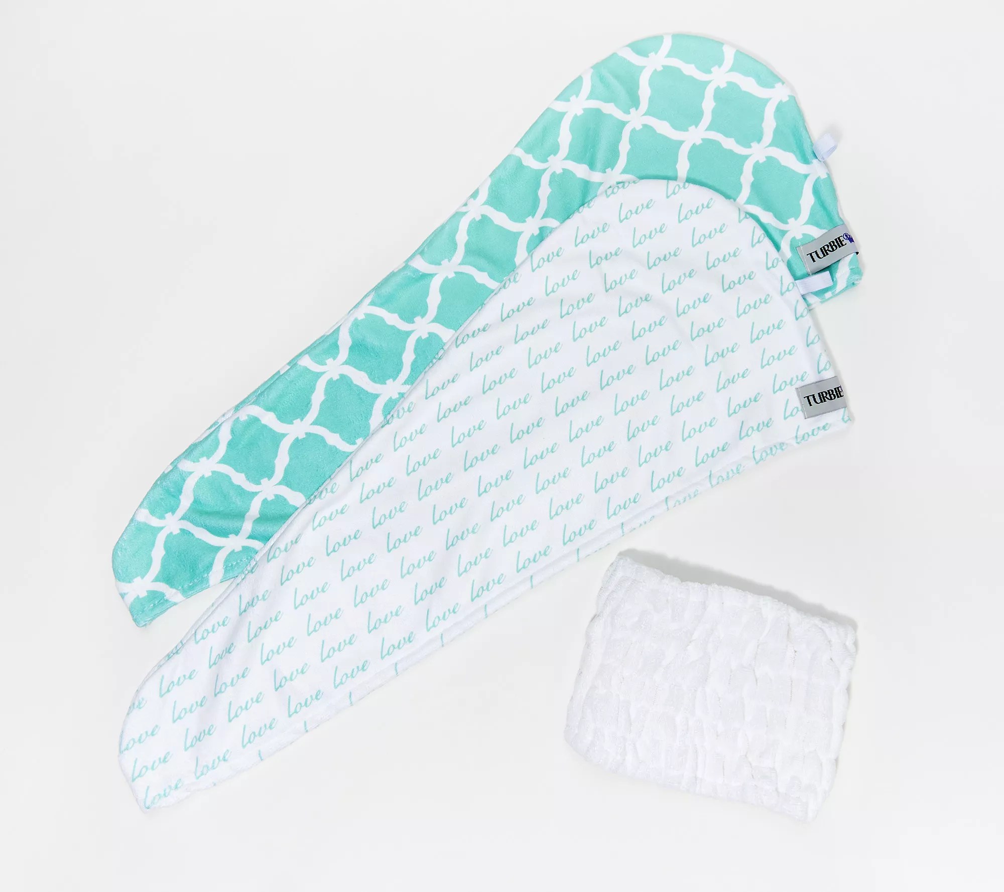 Turbie Twist 3Piece Inspirational Hair Towel and Hair Band Set