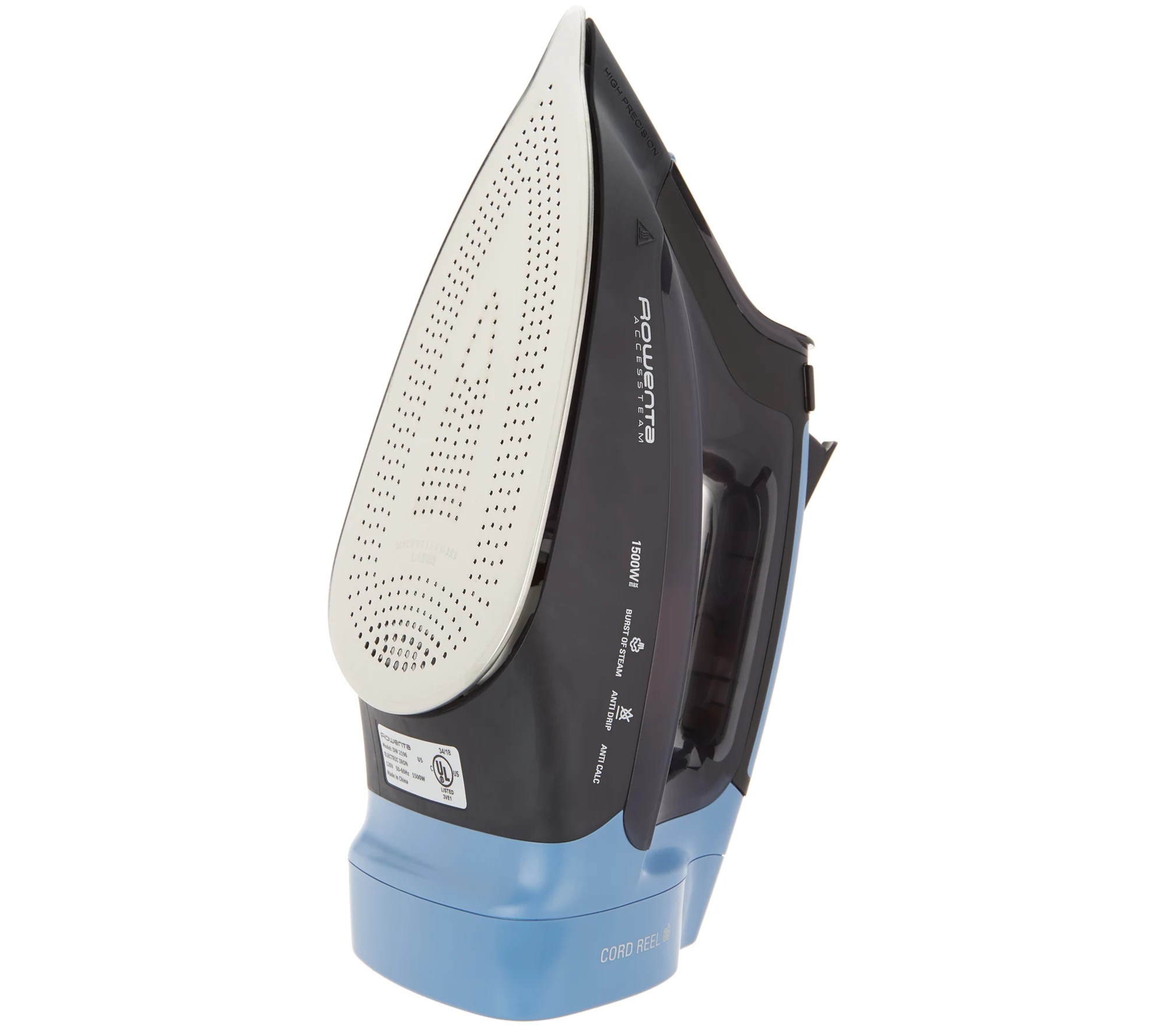 Rowenta Access Steam 1500W Cord Reel Iron with Laser Soleplate