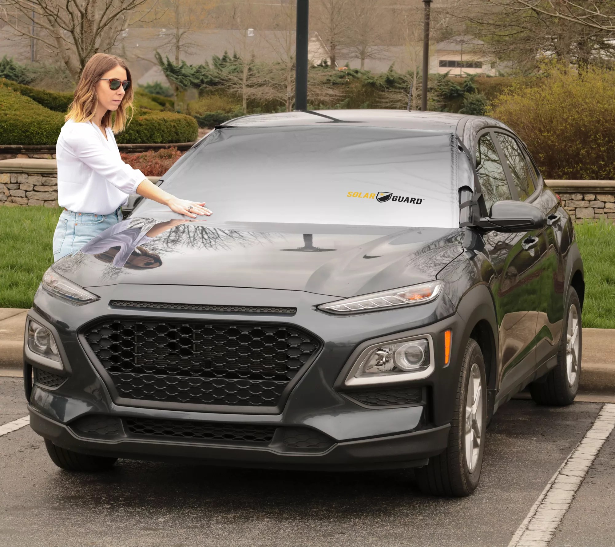 SolarGuard Windshield Cover and Sunshade with Security Panels
