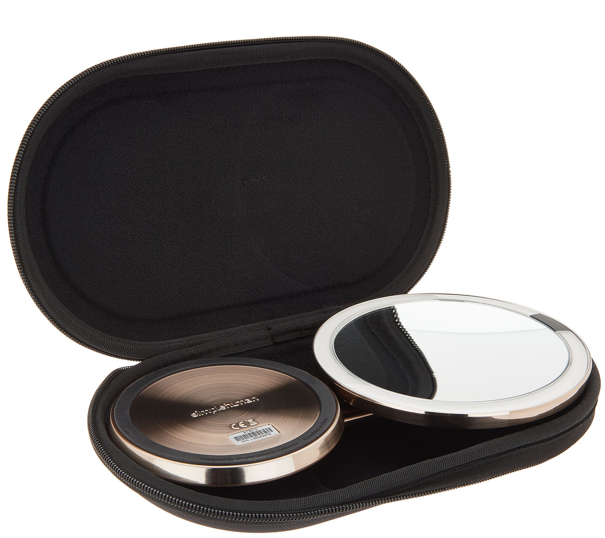 (QVC) Q2 simplehuman 5" Mini Sensor Mirror w/10x Magnification & Travel Case