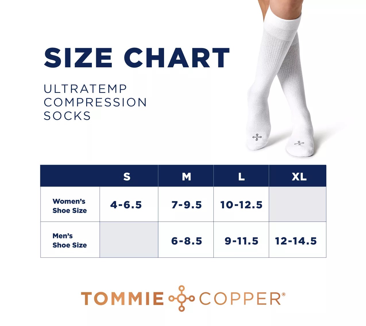 Tommie Copper S/4 Ultraguard Compression Socks with UltraTemp