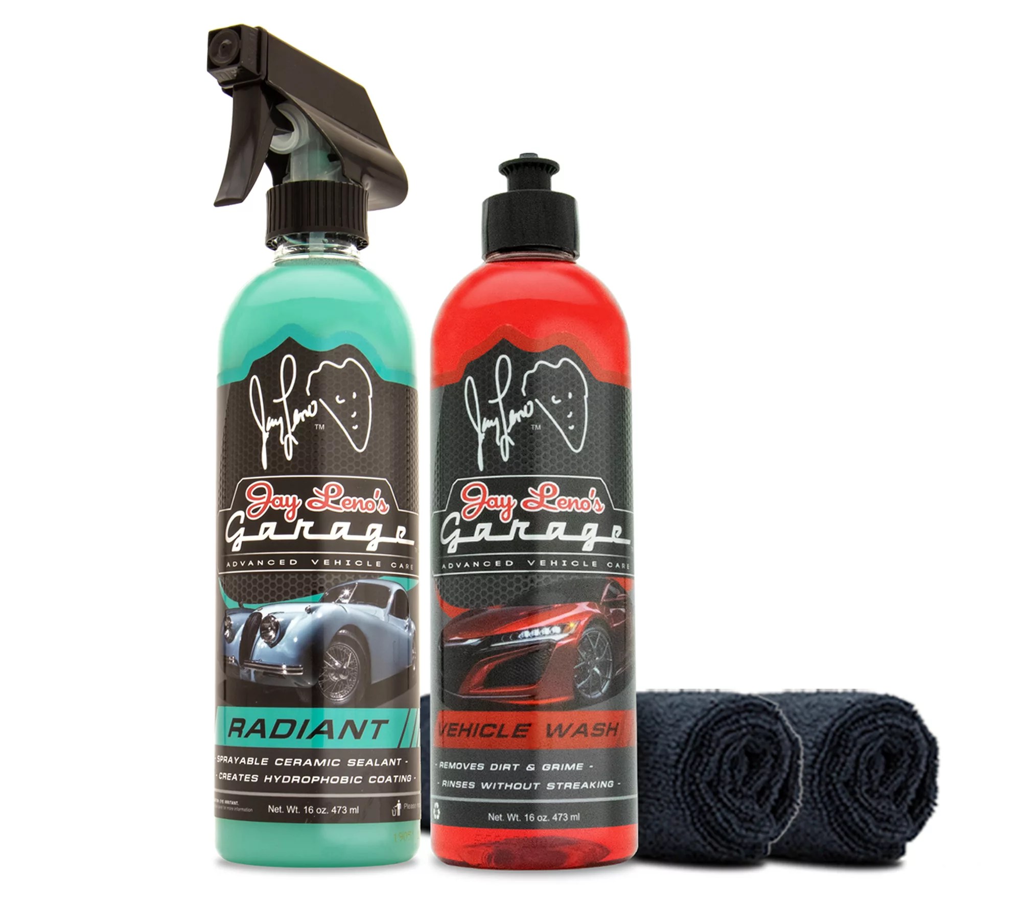 Jay Leno's Garage Radiant Ceramic Coating & Wash Kit with Towels - QVC.com