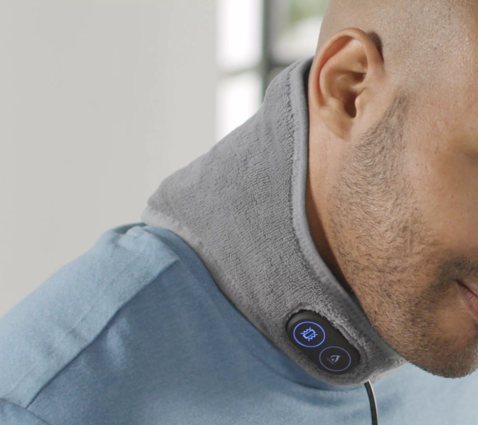 "As Is" Sharper Image Calming Heat Neck Wrap with Heat & Massage