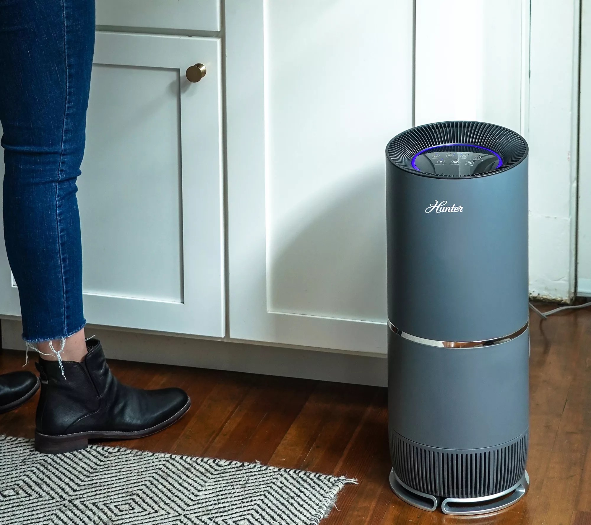 Hunter HP670 True HEPA Digital Tall Tower Air Purifier - QVC.com