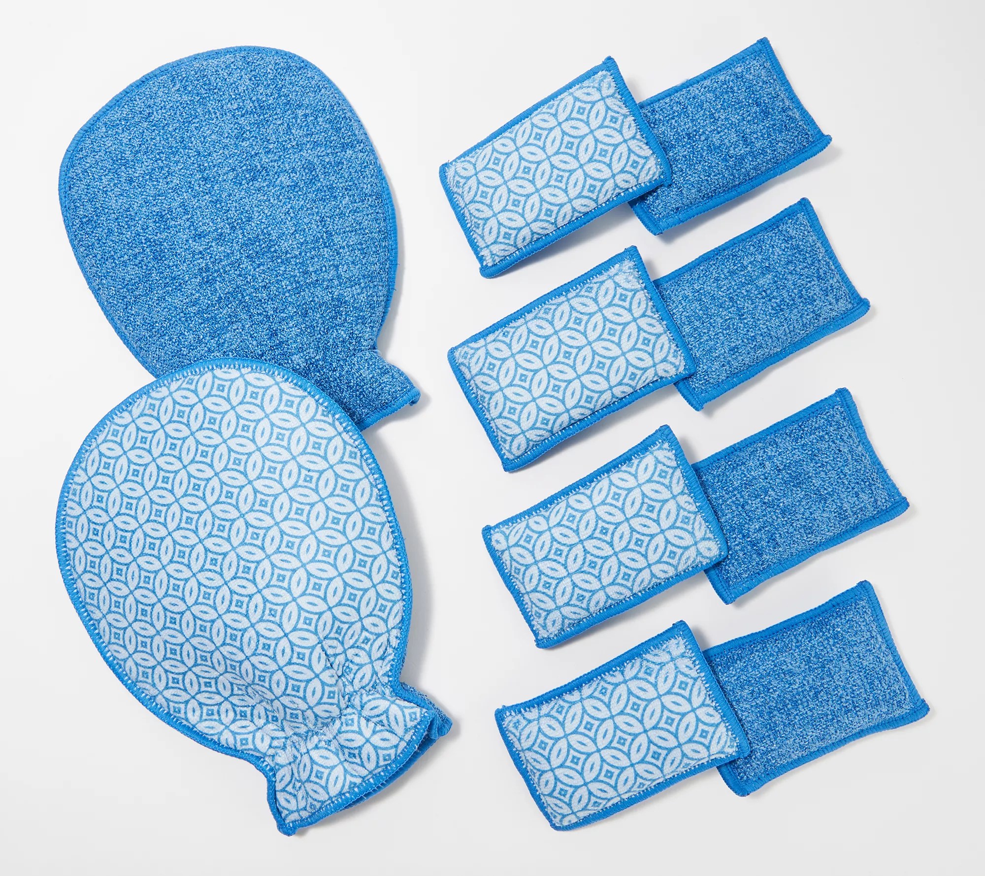 10Piece DiamondFiber Sponge & Mitt Cleaning Set by Campanelli