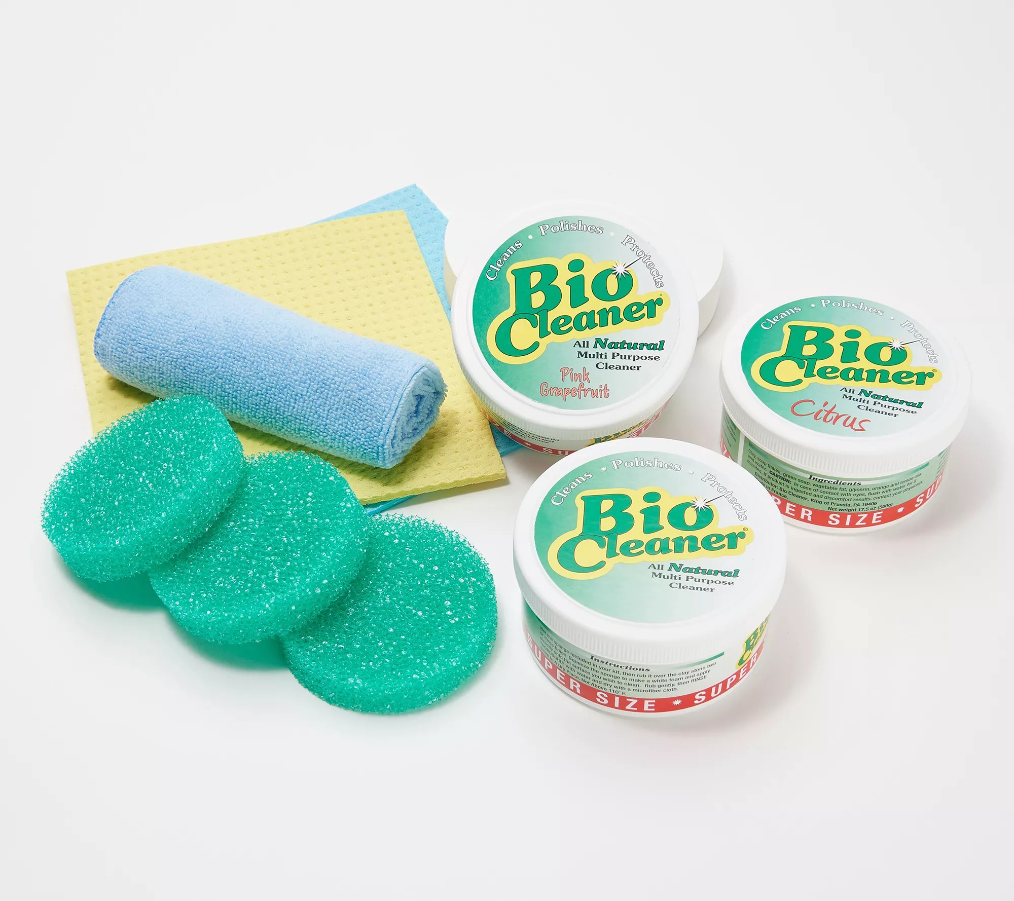 Bio Cleaner Set of (3) 17.5 oz. Cleaning Clay & Accessories