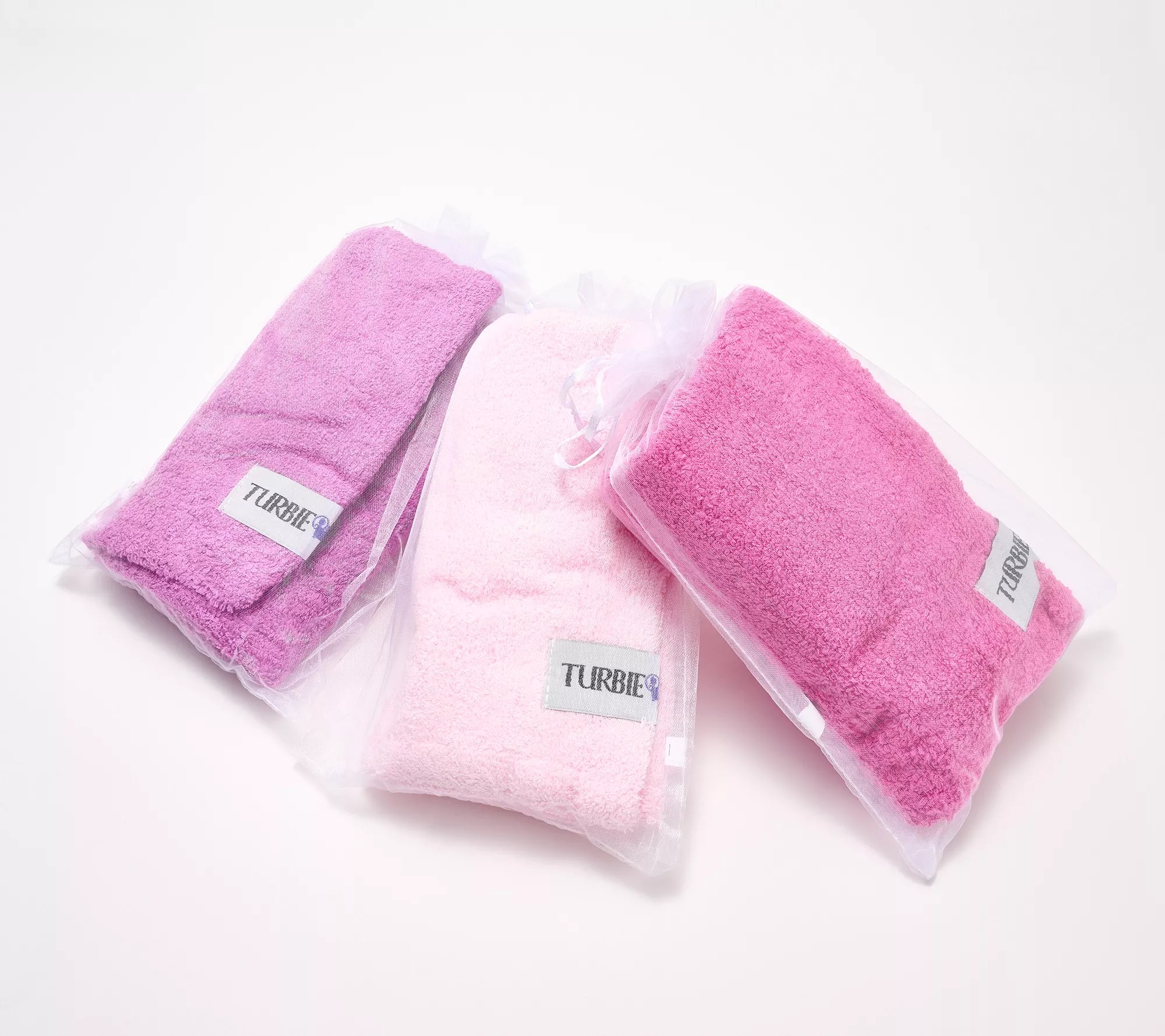 Set of 3 100 Cotton Turbie Twist Hair Towels