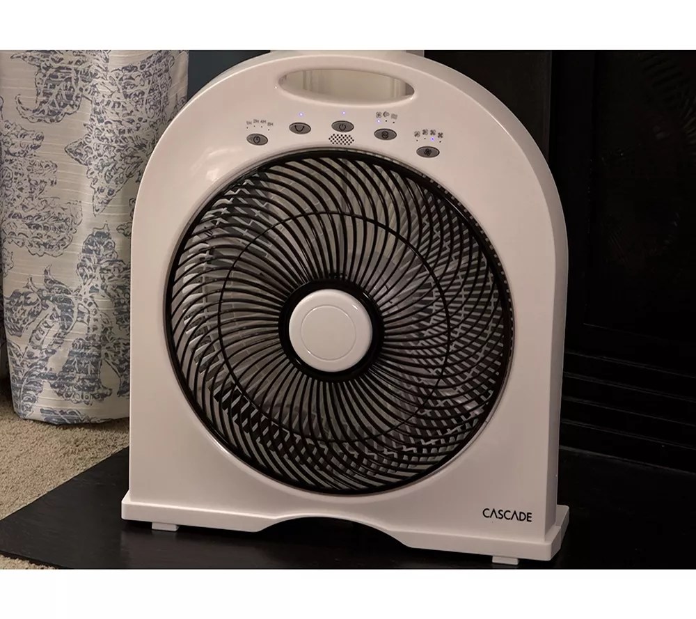 Cascade Capri 12" Portable 4-Speed Cooling Fan & Remote Control - QVC.com
