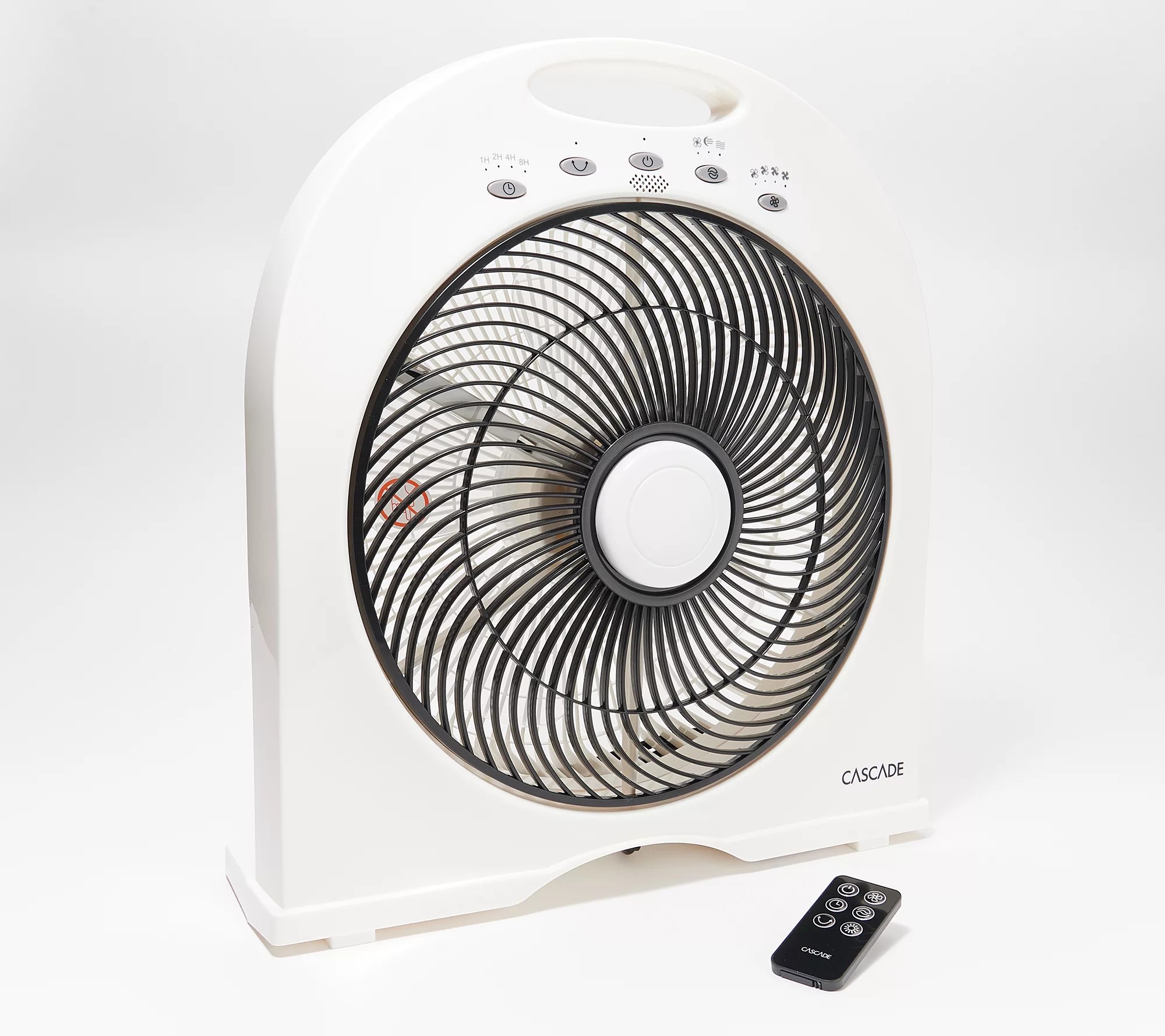 (QVC) Cascade Capri 12" Portable 4-Speed Cooling Fan & Remote Control