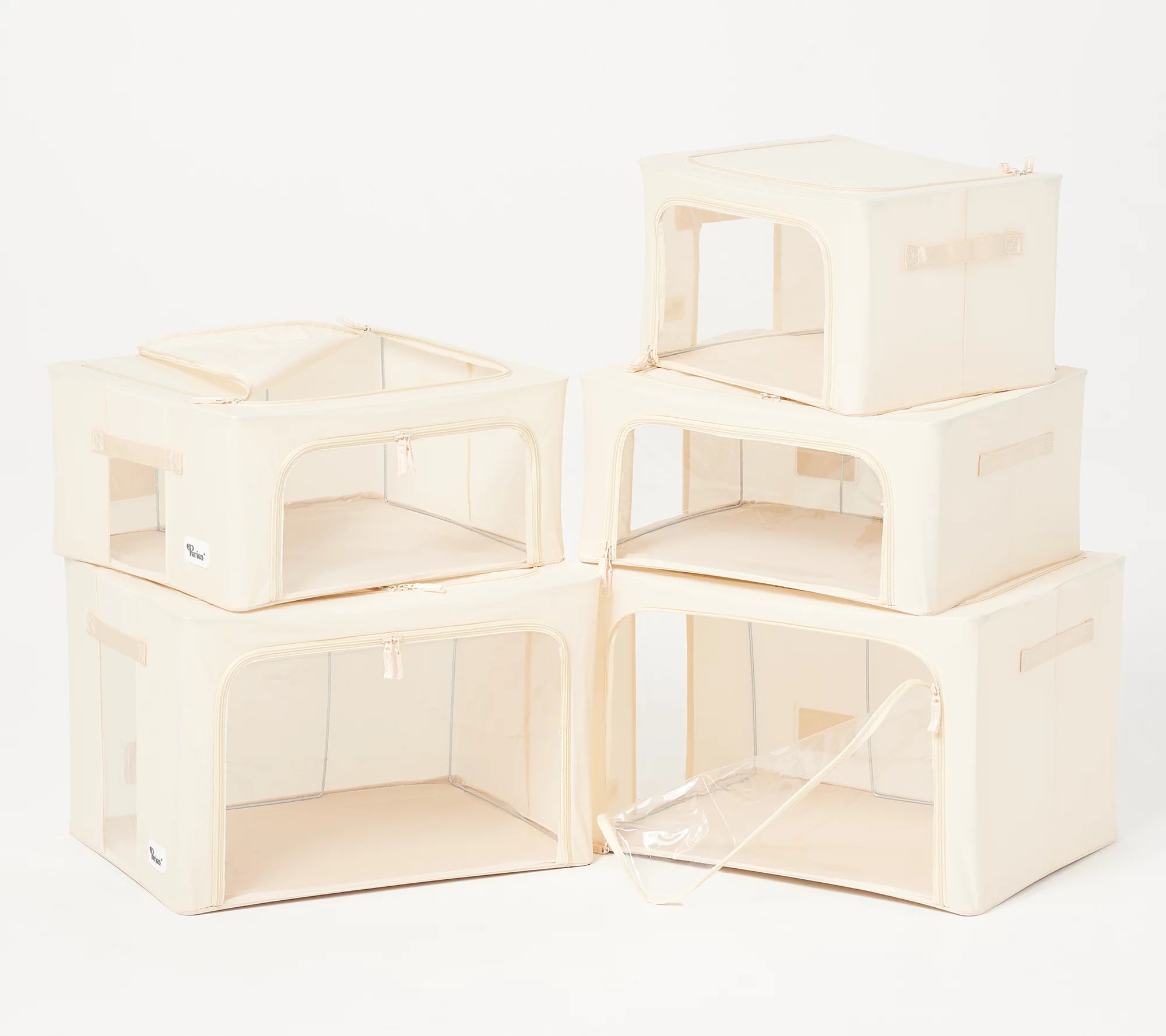 (QVC) Periea Set of 5 Collapsible Storage Box Collection