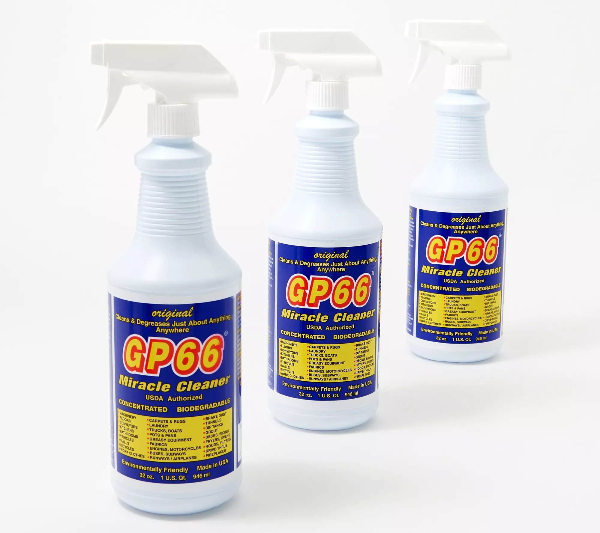 (QVC) Set of 3 SuperSize Green Miracle Cleaner and Degreaser