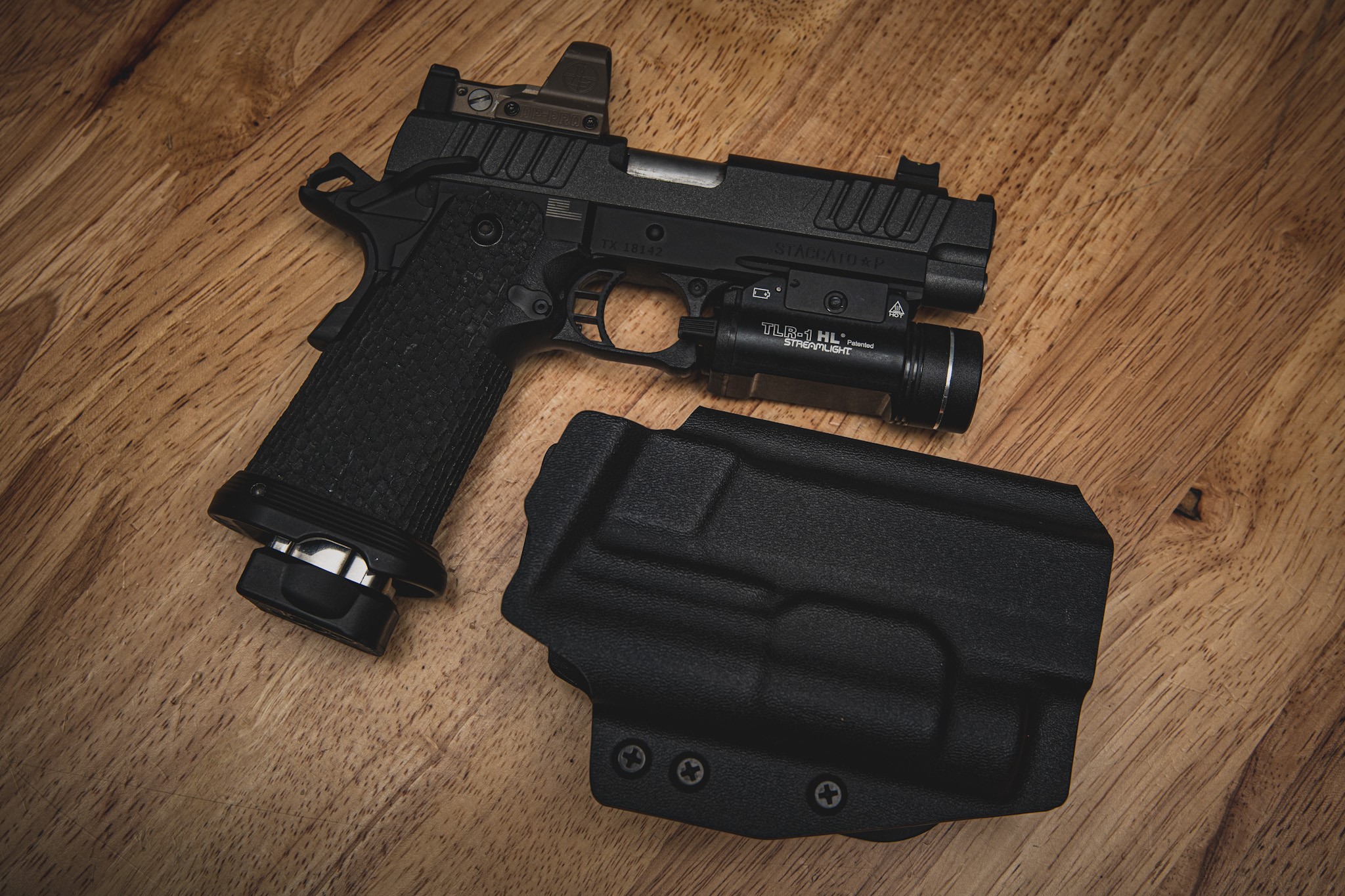 2011 w/ Streamlight TLR1 (S/HL) "Secondary" OWB Holster RH Black