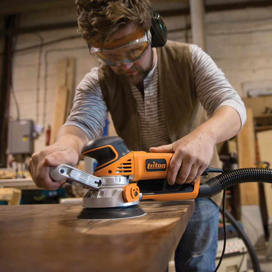 Triton Geared Eccentric 150mm Orbital Sander TGEOS Qwikfast Trade & DIY