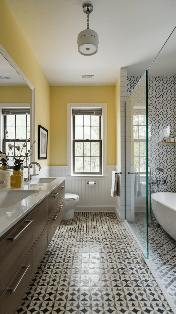 26 Yellow Bathroom Ideas Bright and Stylish Designs with Blue, Mustard